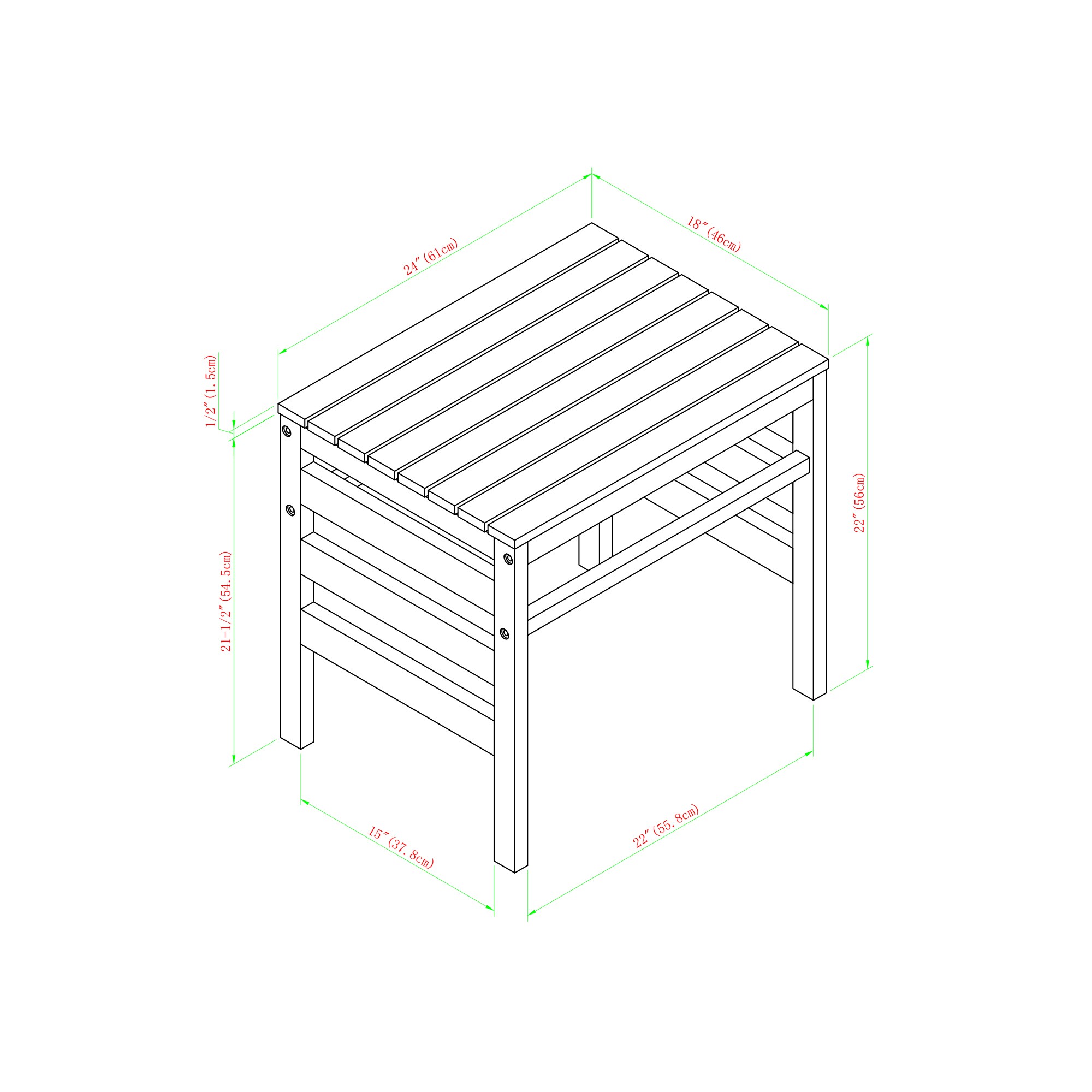 Walker Edison LWWSANSTDB Patio-Tables - View #13