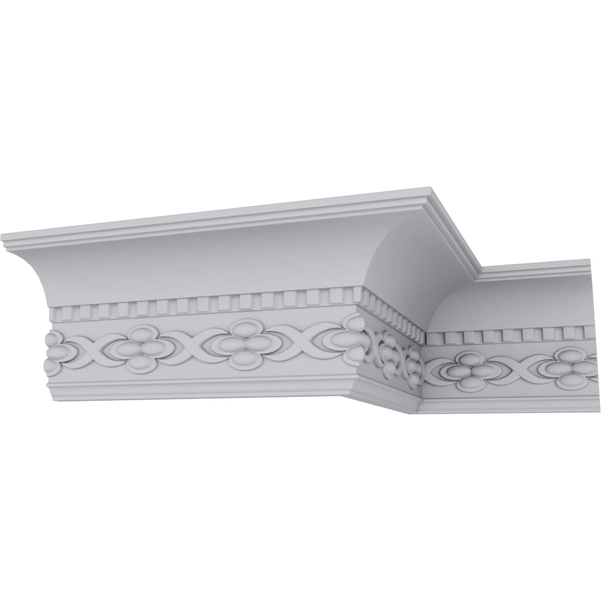 Primed Polyurethane Dentil Crown Moulding 94.5" Length