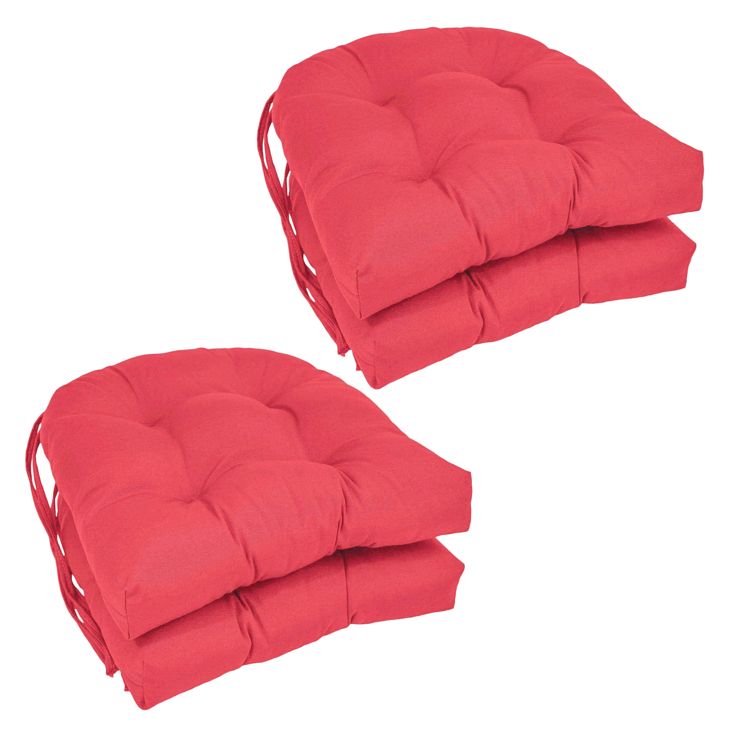 Blazing Needles 916X16US-T-4CH-TW-BB Bery Berry Solid Chair Cushion