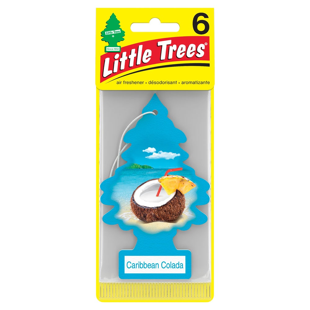 LITTLE TREES U6P-60324 6 Count Caribbean Colada Dispenser Air Freshener 6 -Pack