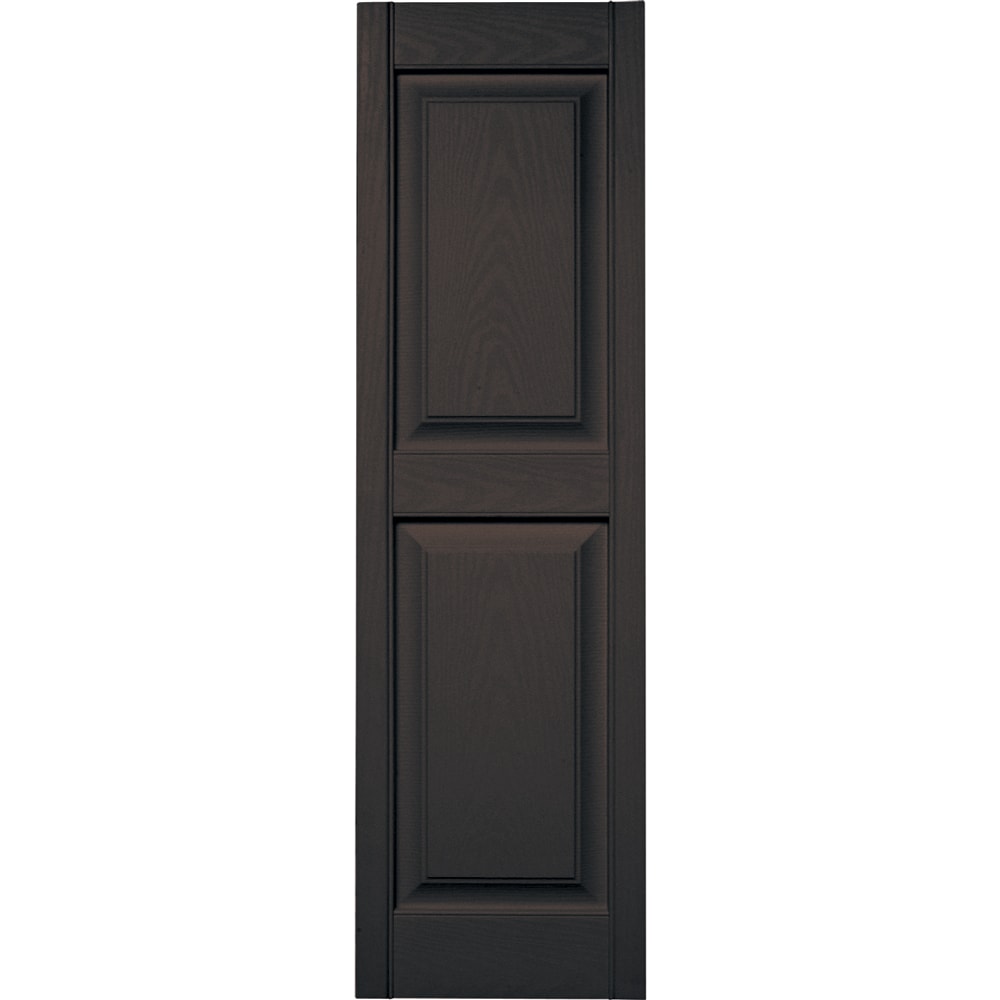 Vantage V4711451010 14.875-in W x 50.875-in H Musket Brown Raised panel Exterior Shutters ( 1 -Pack )