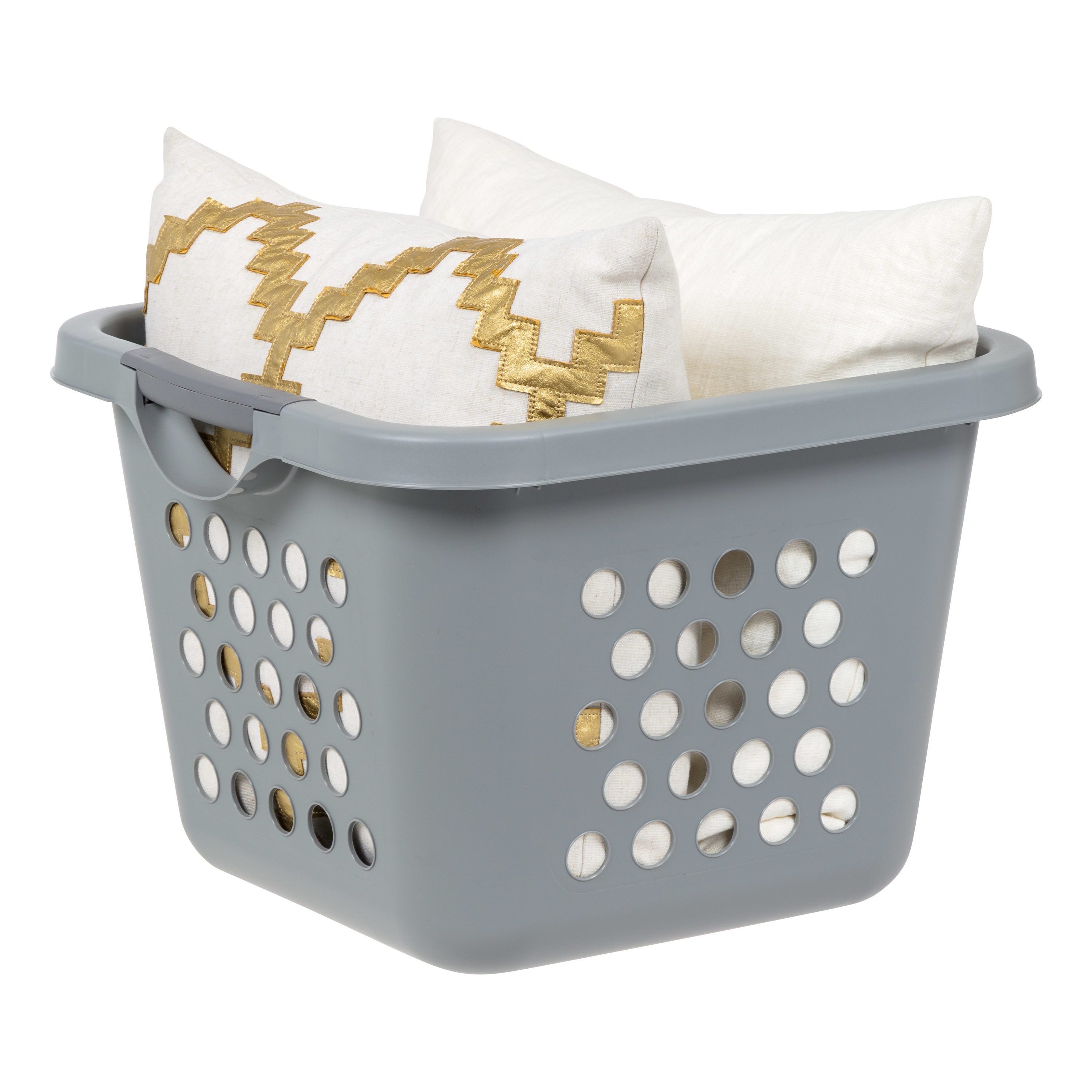 IRIS USA 2Pack 30L Medium Square Plastic Clothes Laundry Basket