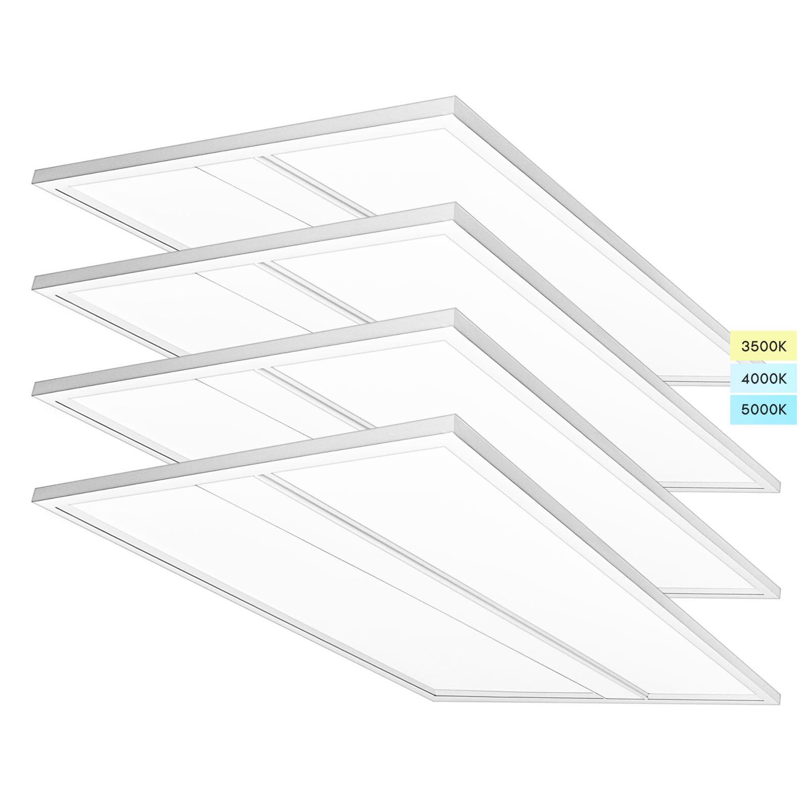 Luxrite 4-pack 4-ft X 2-ft Adjustable-lumen Tunable White Led Panel 