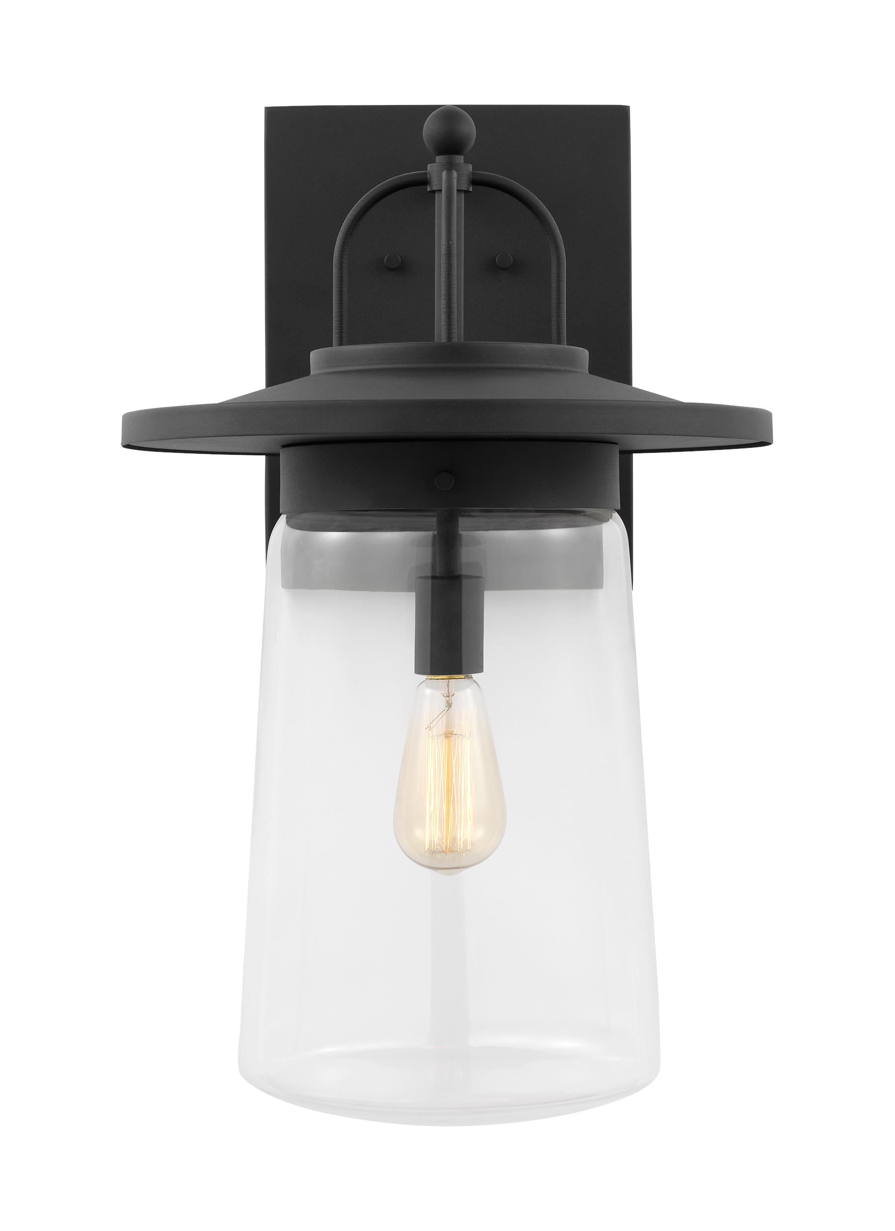 Generation Lighting 8808901-12 Tybee 1 -Light 22.25-in H Black Hardwired Outdoor Wall Light
