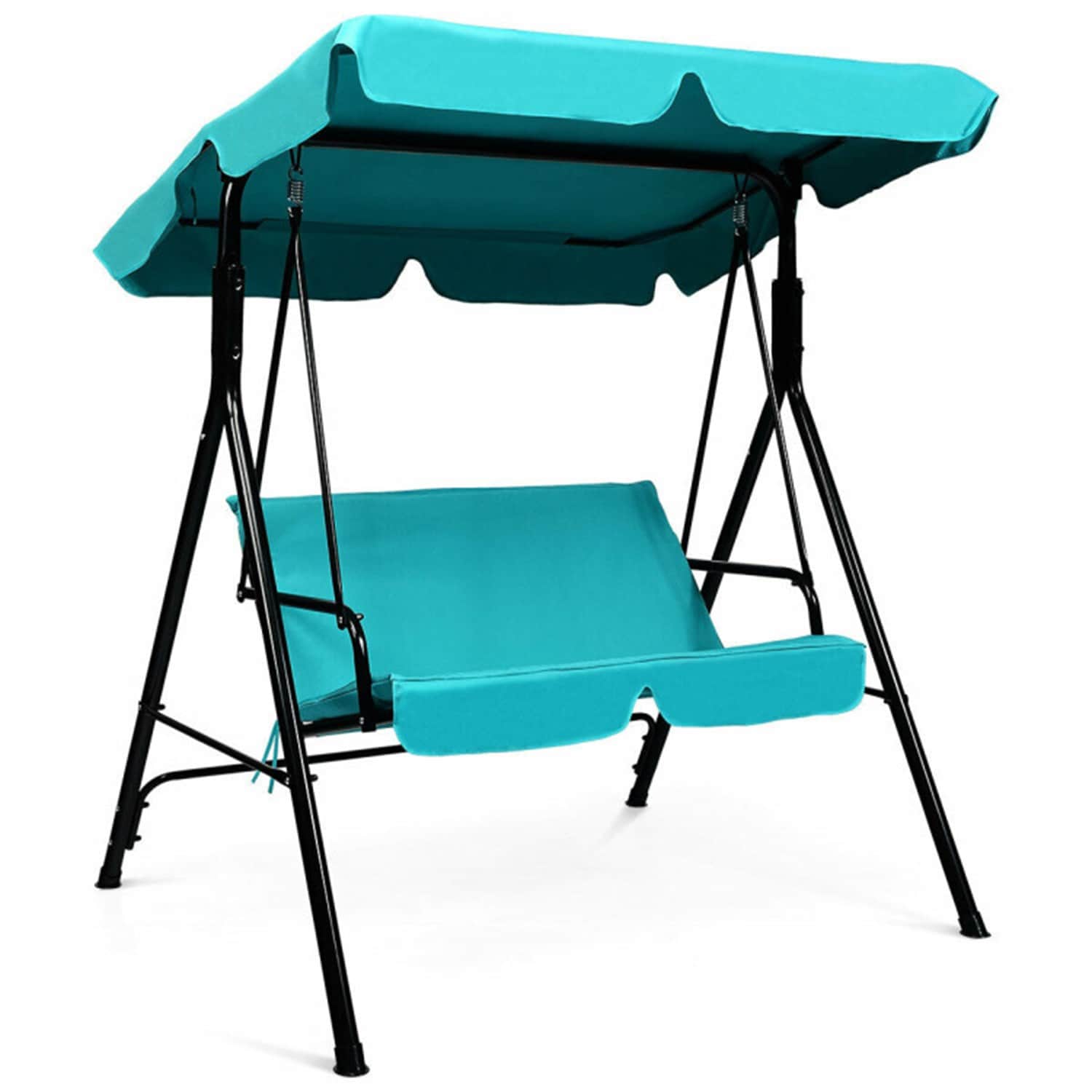 Mondawe 037-HY 2 -person Blue Steel Outdoor Glider