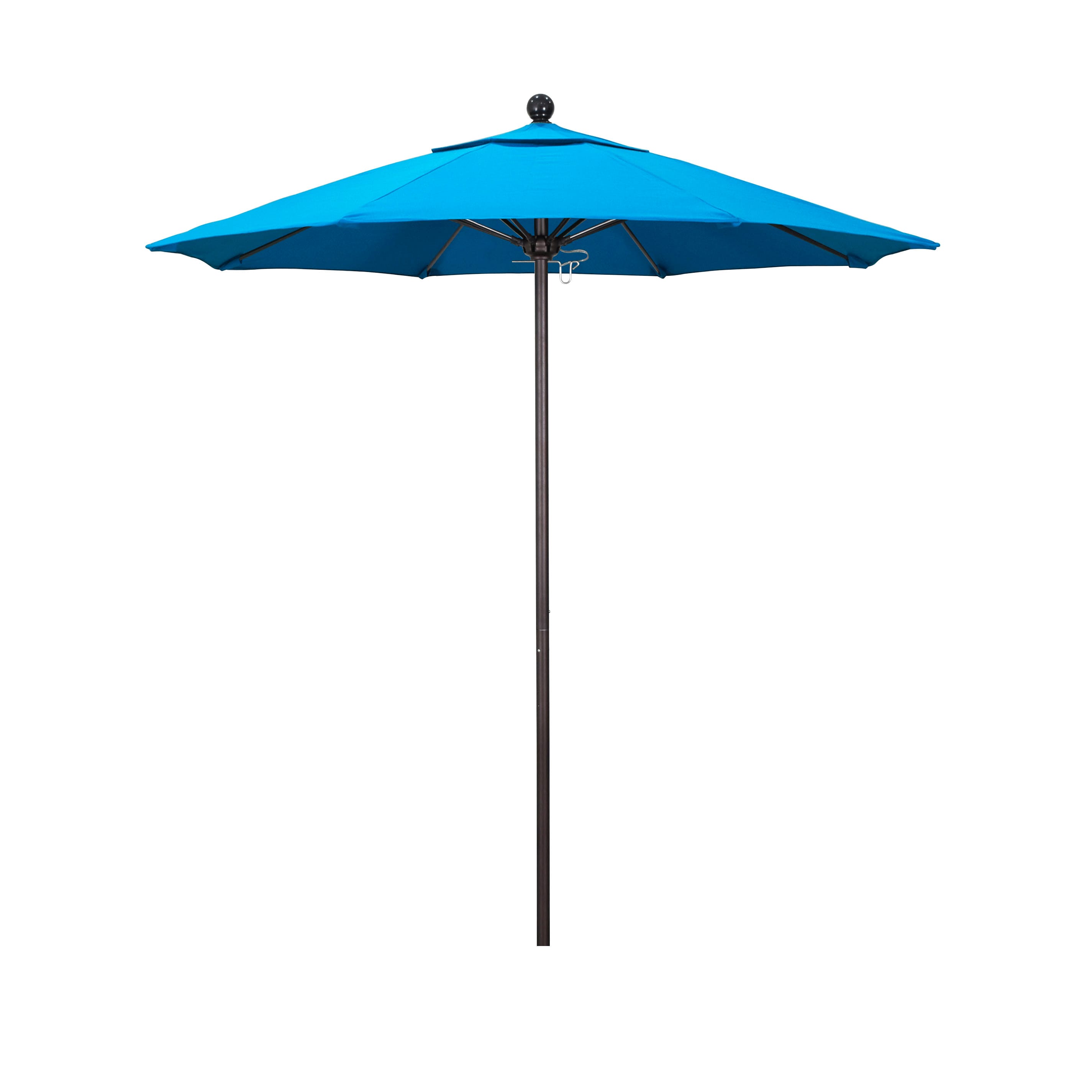 California Umbrella ALTO758117-56105 7.5-ft Aluminum Blue No-tilt Market Patio Umbrella