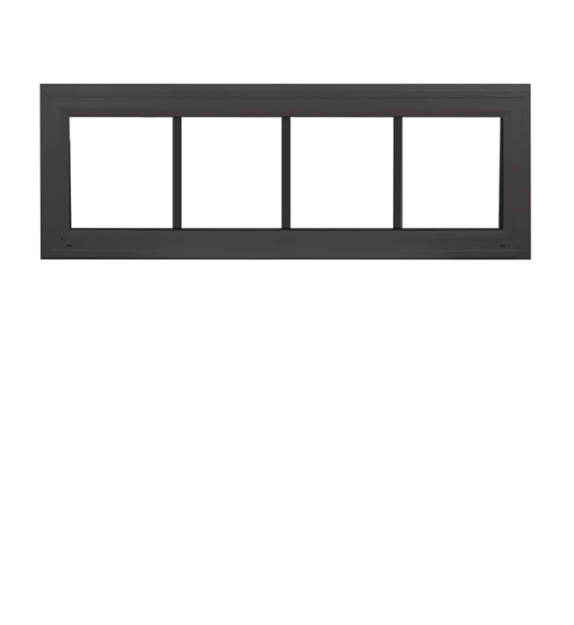 Heritage HPB4812G7DP50JSC4/1 Transom Window Black 48-in x 12-in Double Pane with Grids G7 DP Rating 50 W4H1 Standard Glass Clear