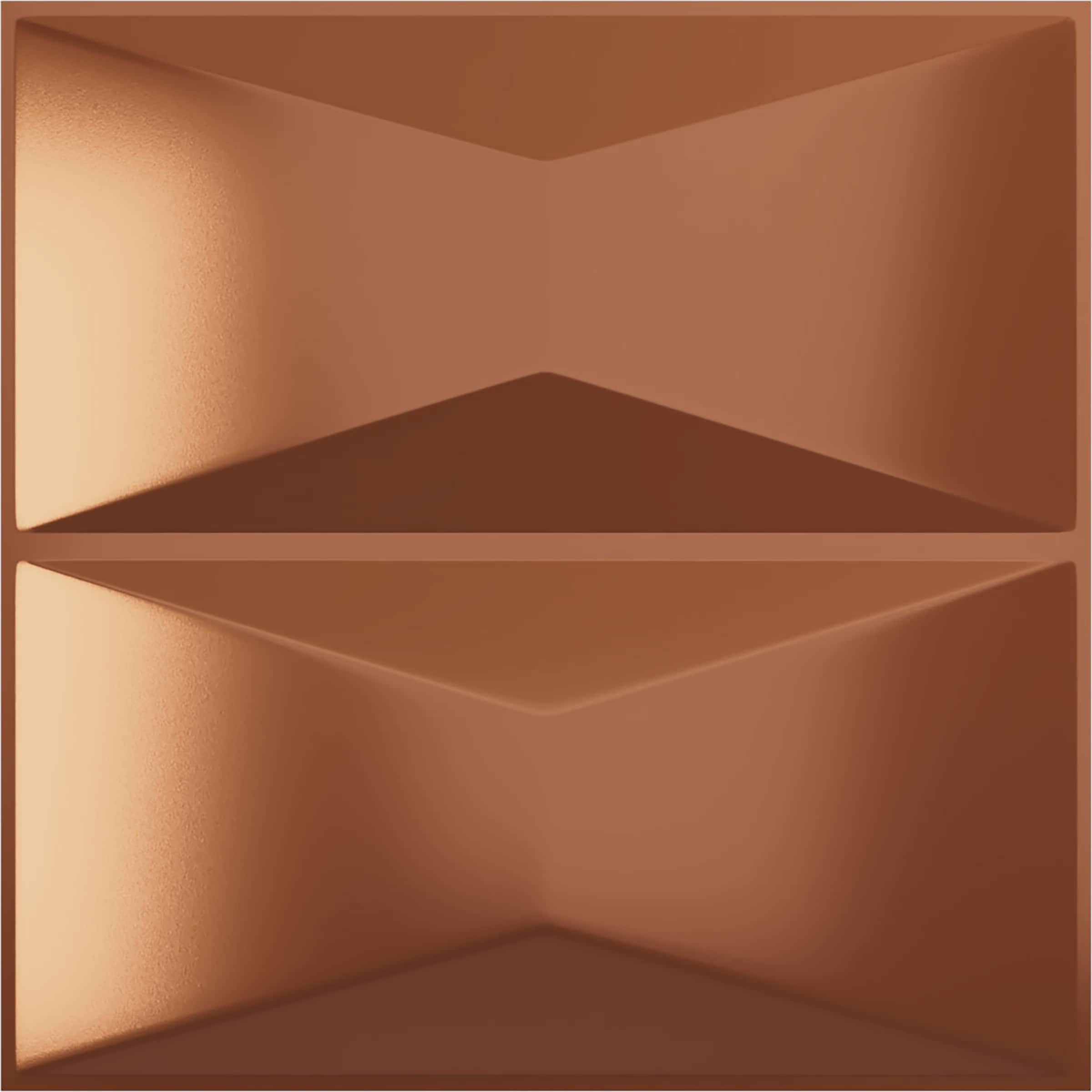 Ekena Millwork WP20X20ABBCO 19-5/8-in x 19-5/8-in Embossed Paintable/Stainable Copper PVC Wall Panel ( 2.67-sq ft )