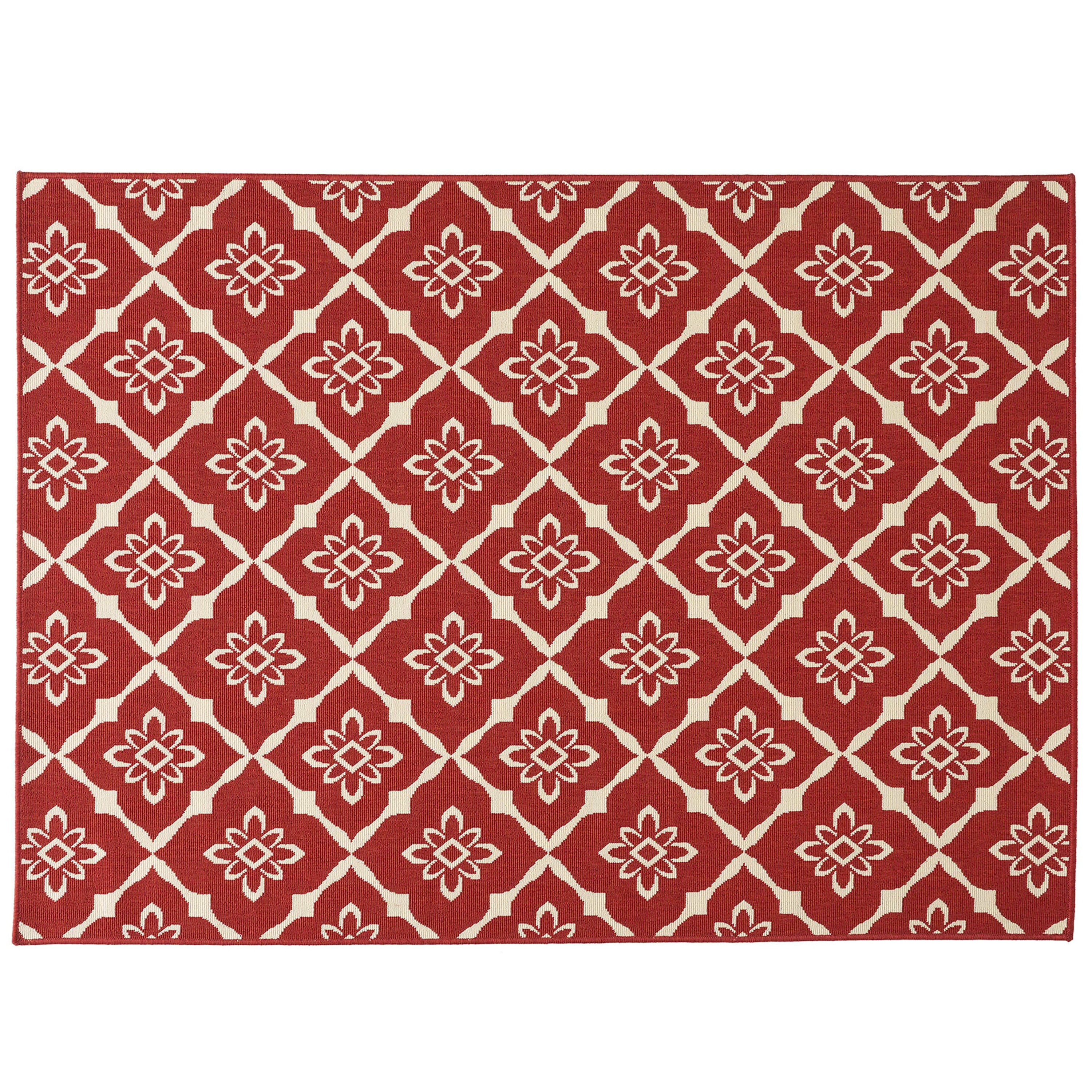 ToolCat NGG39-26-MT 5 x 7 (ft) Polyester Red Rectangular Indoor/Outdoor Area rug