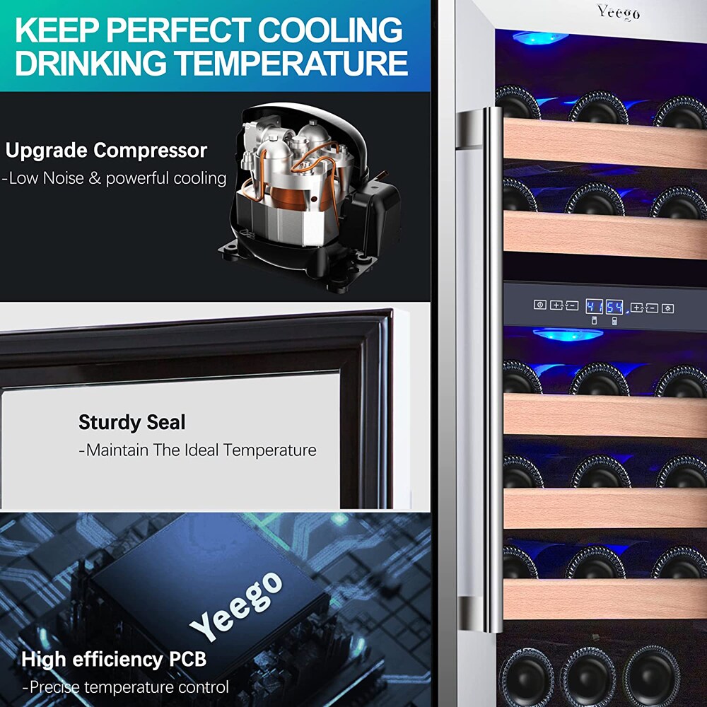 aobosi wine cooler dual zone