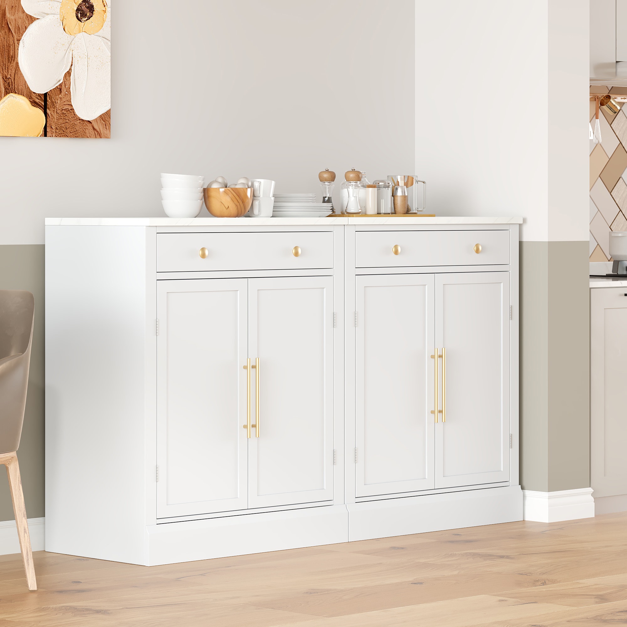 SINOFURN SYA010515WT Dining-Kitchen-Storarge - View #4