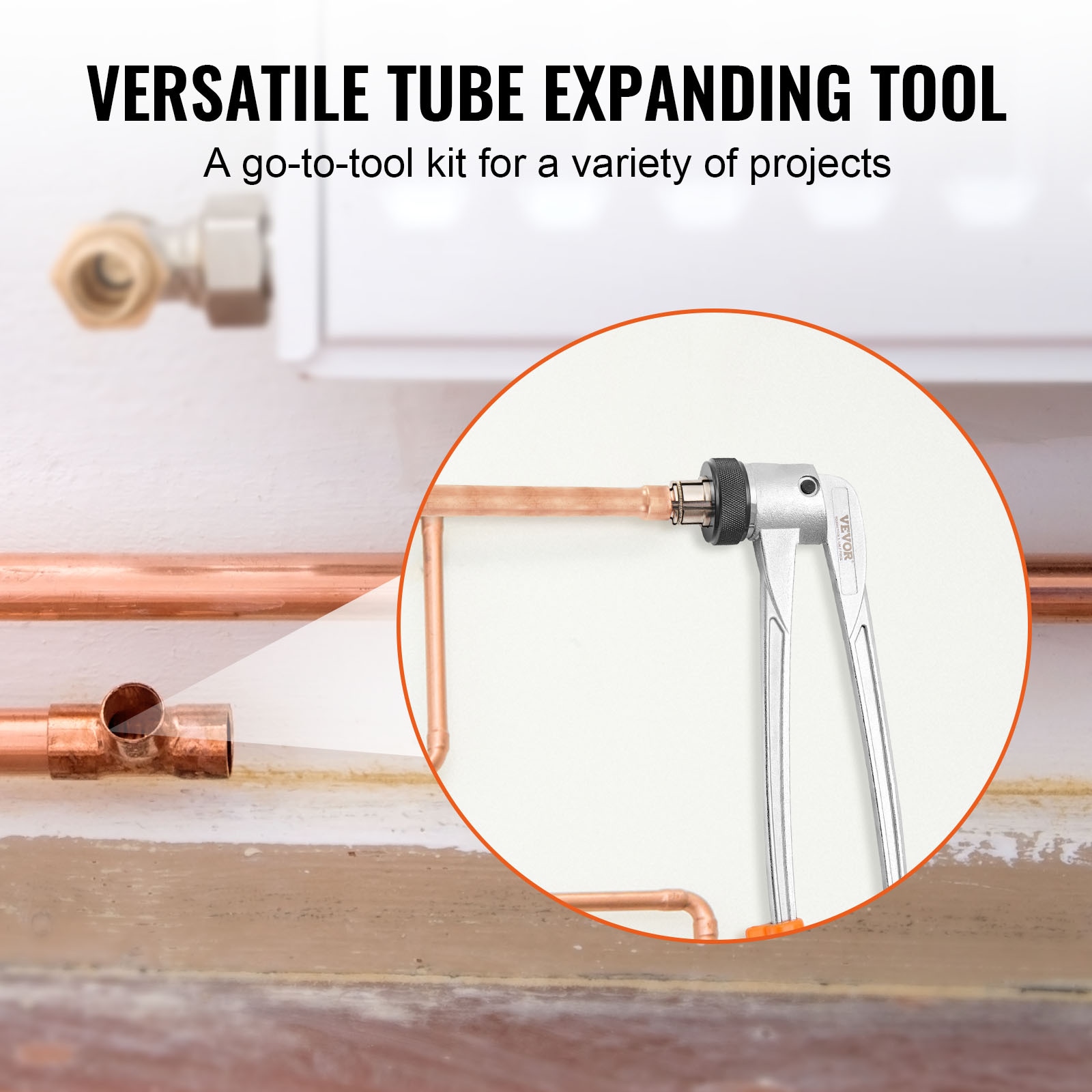 VEVOR Pex Expansion Tool Kit Tube Expander 3 Expander Heads 1/2-in 3/4-in  1-in in the PEX Pipe, Fittings & Specialty Tools department at