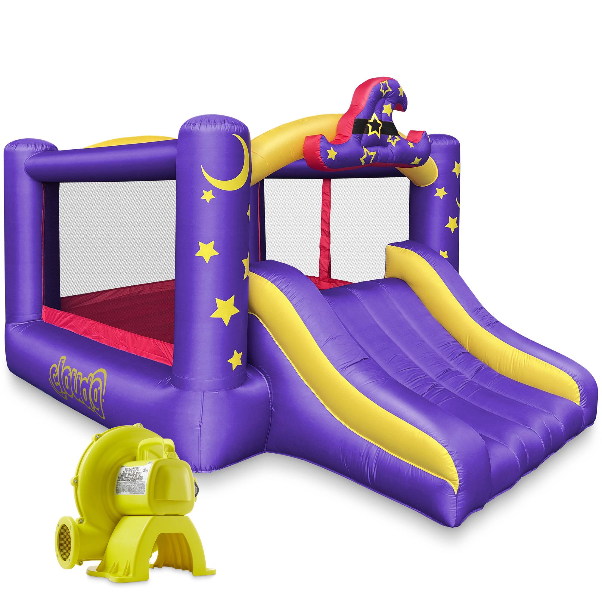 Cloud 9 INFLATE-R-332 Wizard Bounce House for Kids with Blower - Large Slide and Jump Area