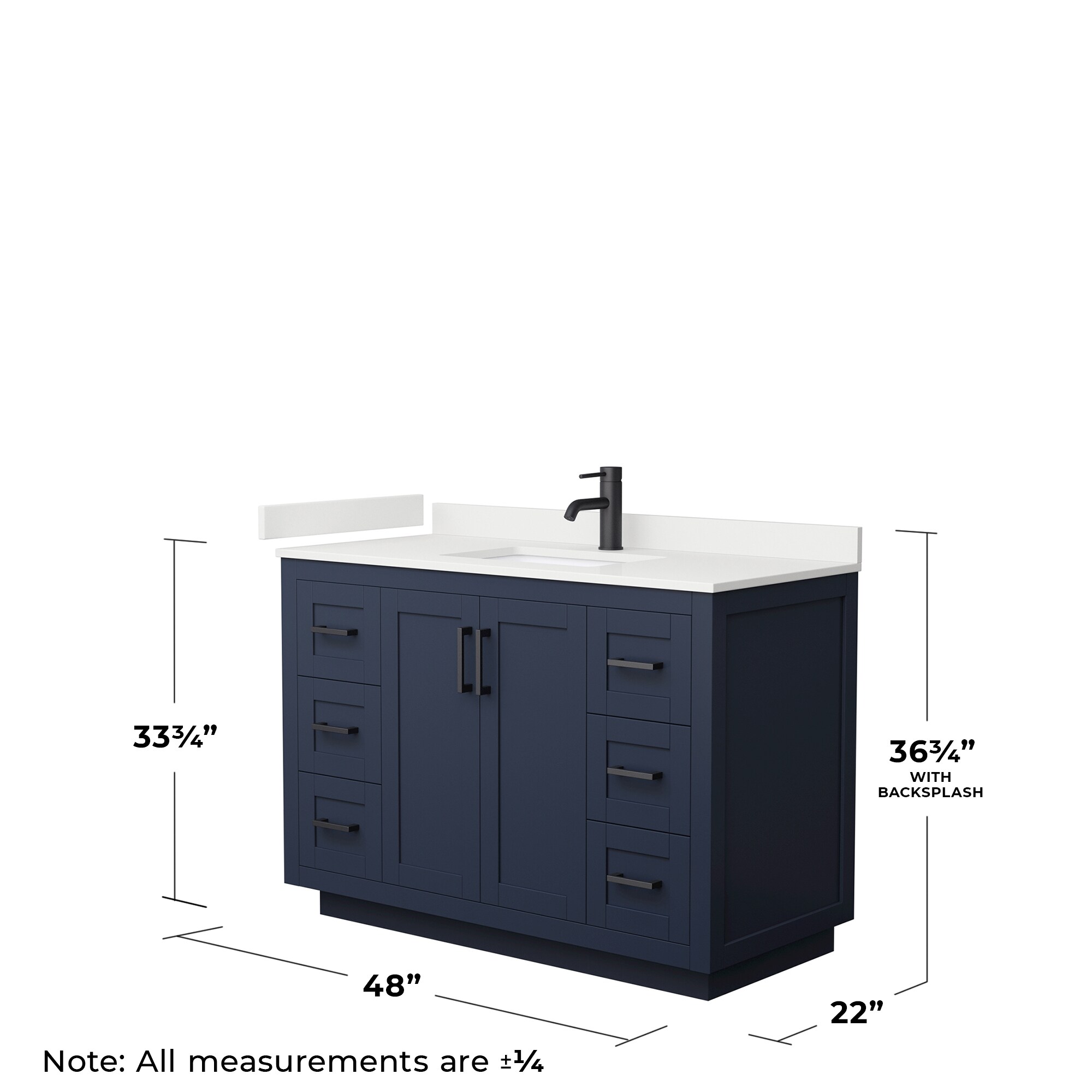 Wyndham Collection WCF292948SBBWQUNSMXX Bath-Vanity-Combo - View #5