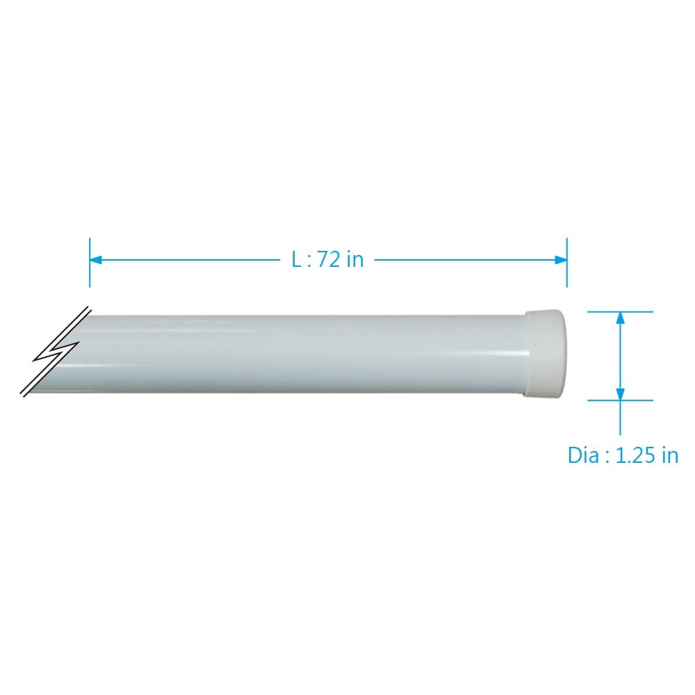 Project Source Closet Rod 72-in L x 1.3125-in H Satin Nickel Metal Closet  Rod in the Closet Rods department at