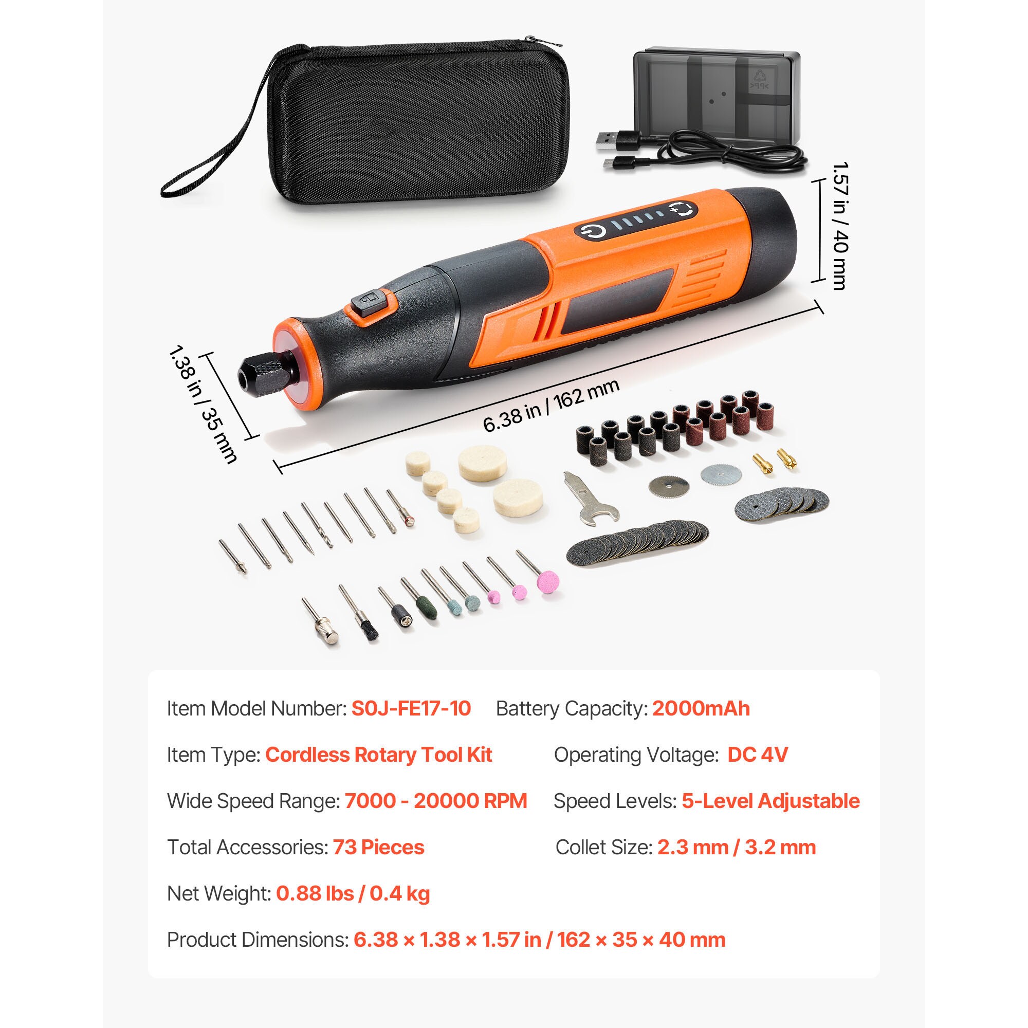 VEVOR BCGXZGJTJWSDD8PM21V9 Rotary-Tool-Bits-Wheels - View #8