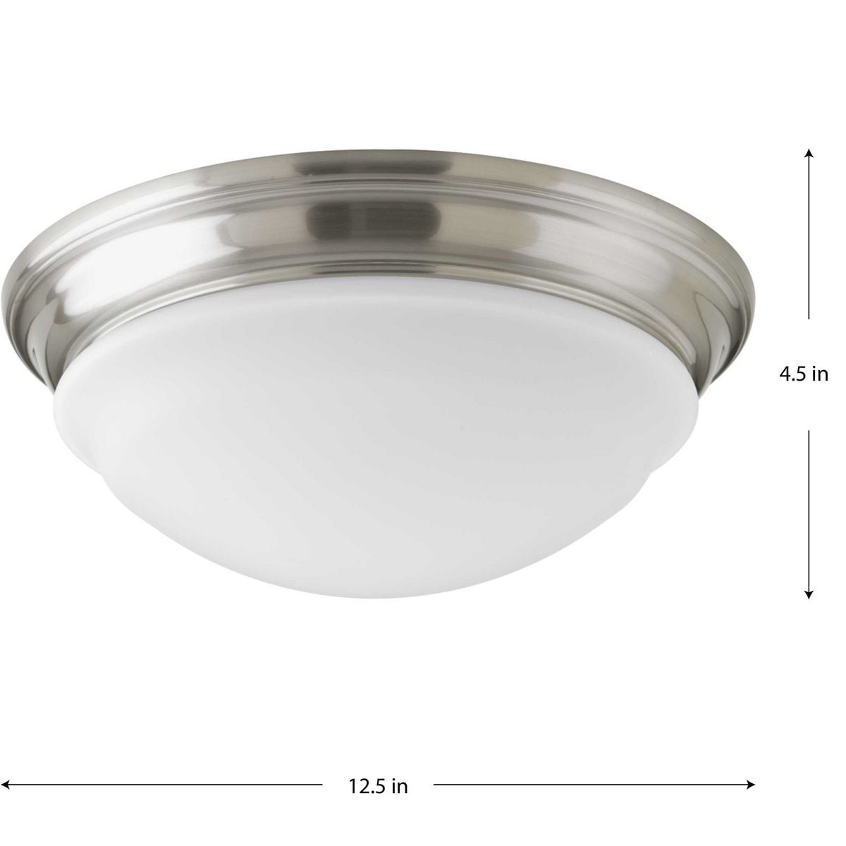 Brushed Nickel LED Flush Mount with Etched Glass Bowl