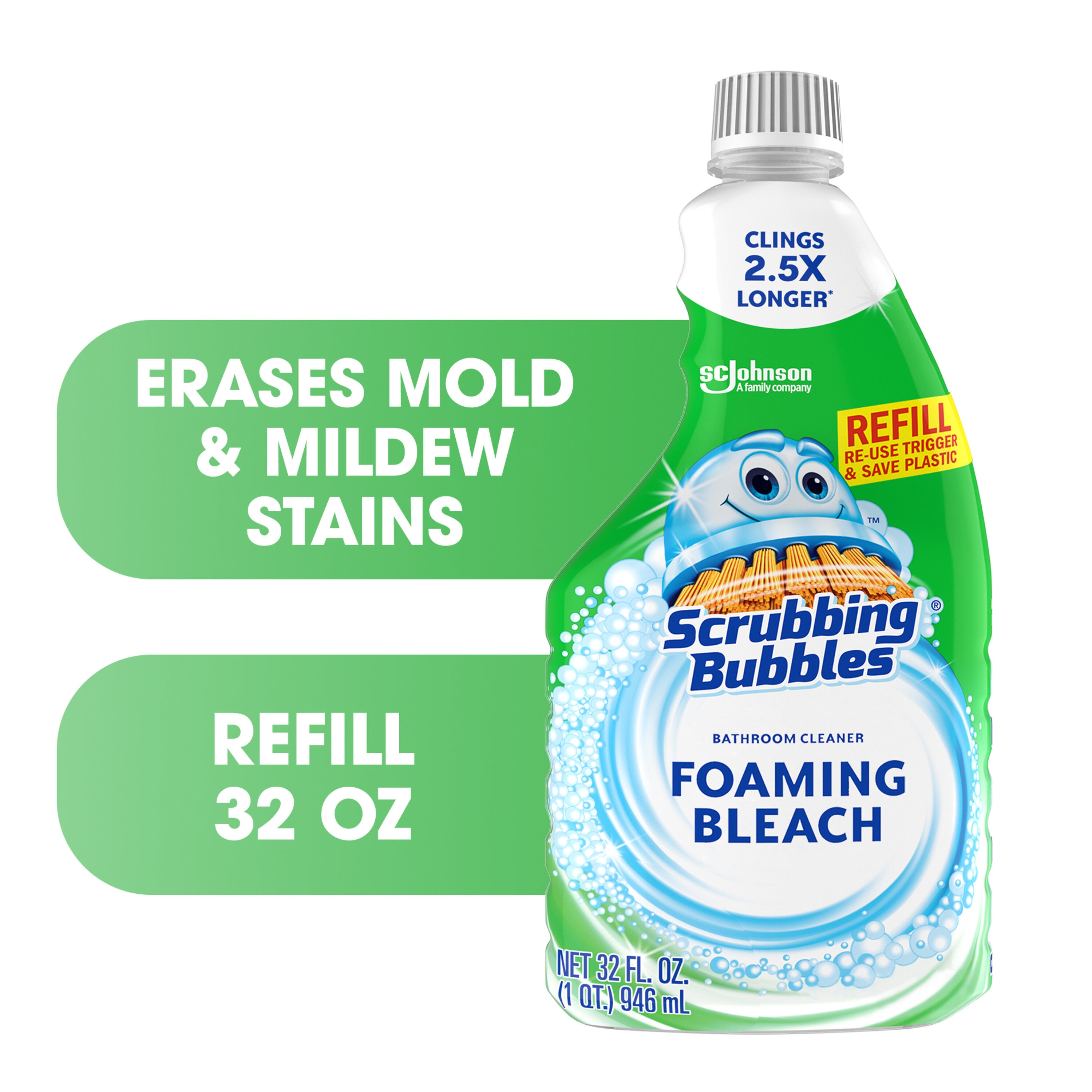 Scrubbing Bubbles Citrus Scent Bathroom Grime Fighter Bathroom Cleaner  Spray - 32oz