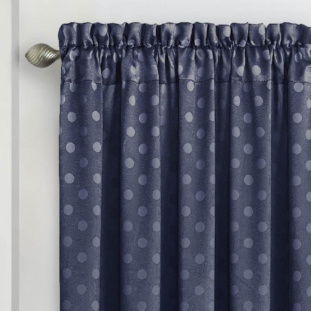 Eclipse 84-in Denim Polyester Blackout Rod Pocket Single Curtain Panel ...