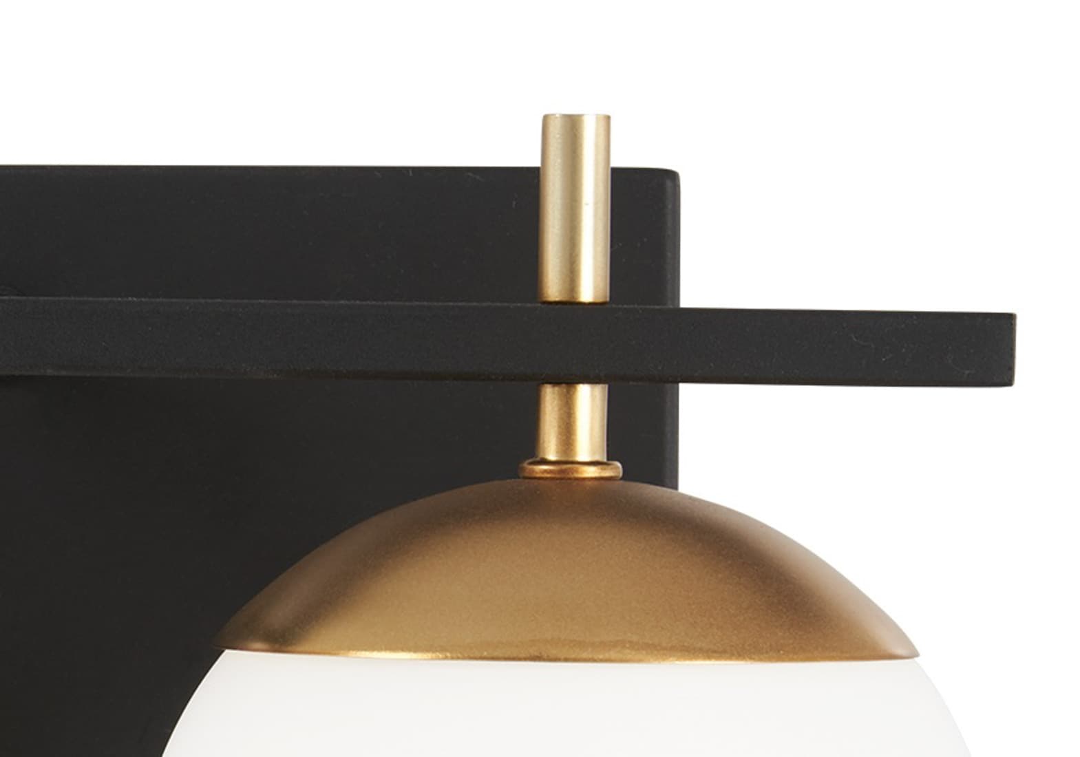 Weathered Black and Autumn Gold 2-Light Wall Sconce with Etched Opal Glass