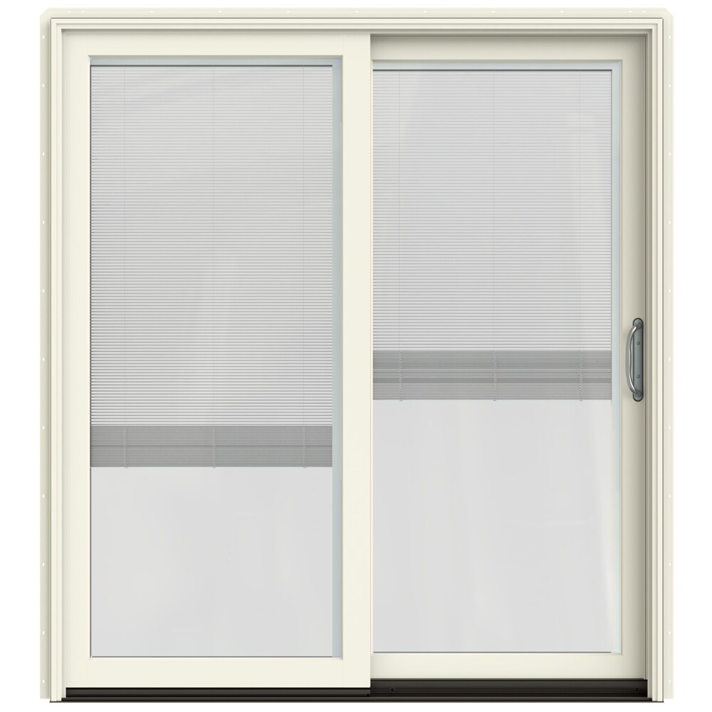 JELD-WEN 72-in x 80-in Low-e Blinds Between The Glass Vanilla Clad-wood ...