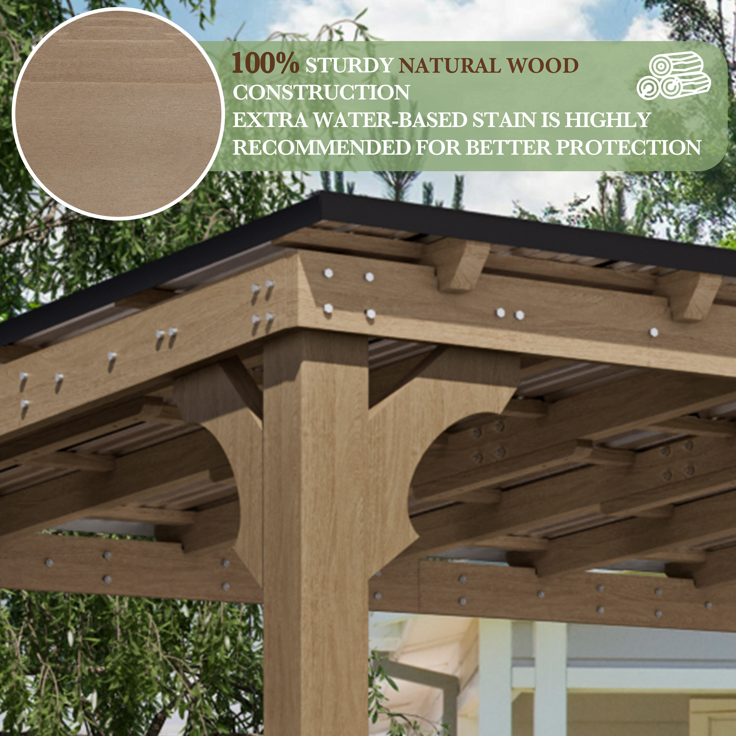 VEIKOUS PG0201-1214RT Wood-Resin-Gazebos - View #5