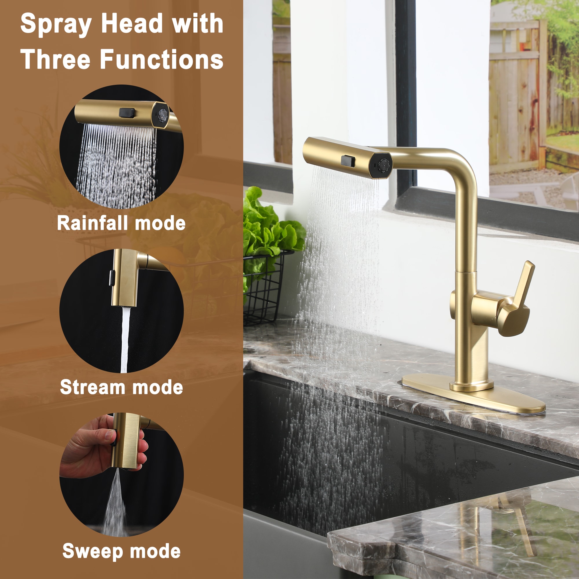 Mondawe MD-D83-BN Kitchen-Faucets - View #2