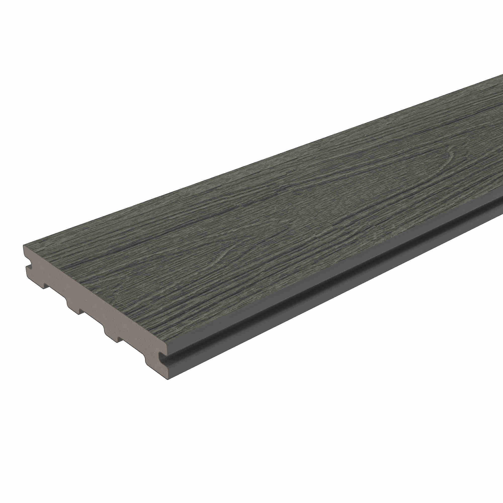 NewTechWood US53-8-SI Bell Series 1-in x 6-in x 8-ft Argentinian Silver Gray Grooved Composite Deck board