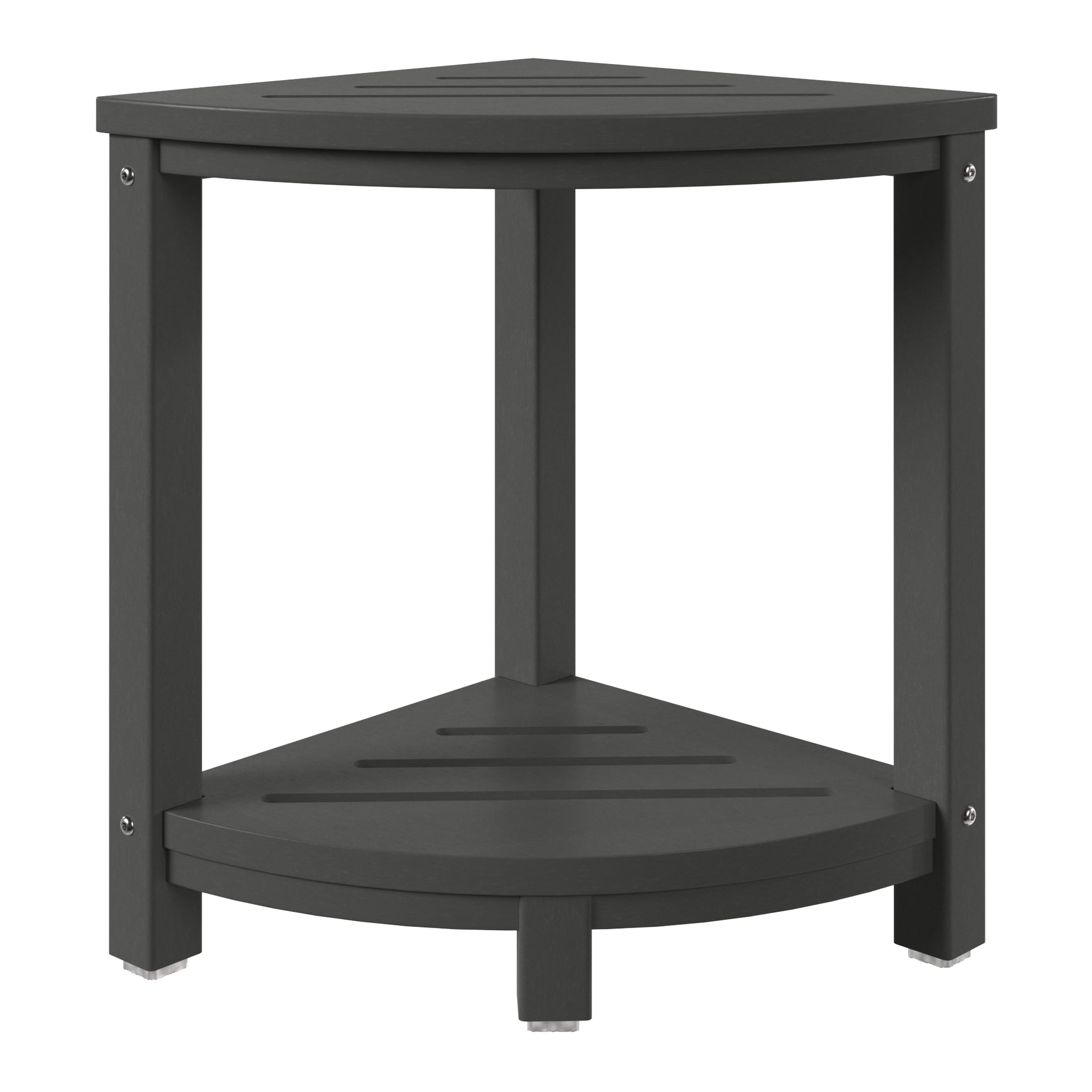 Costaelm HDPE Poly Plastic Waterproof Shower Corner Bench Stool