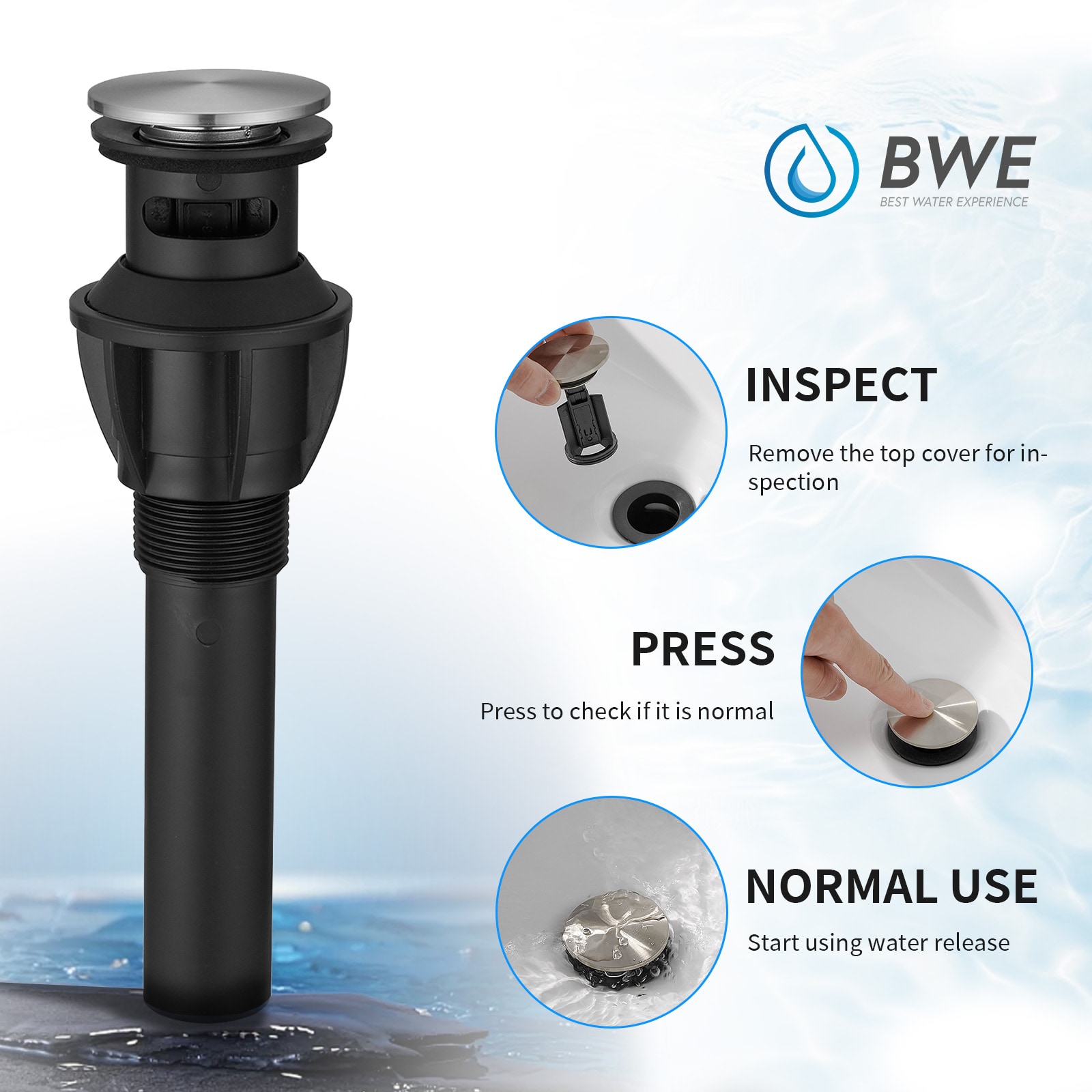 BWE A-9PP-1-N Popup-Drains-Accessories - View #5