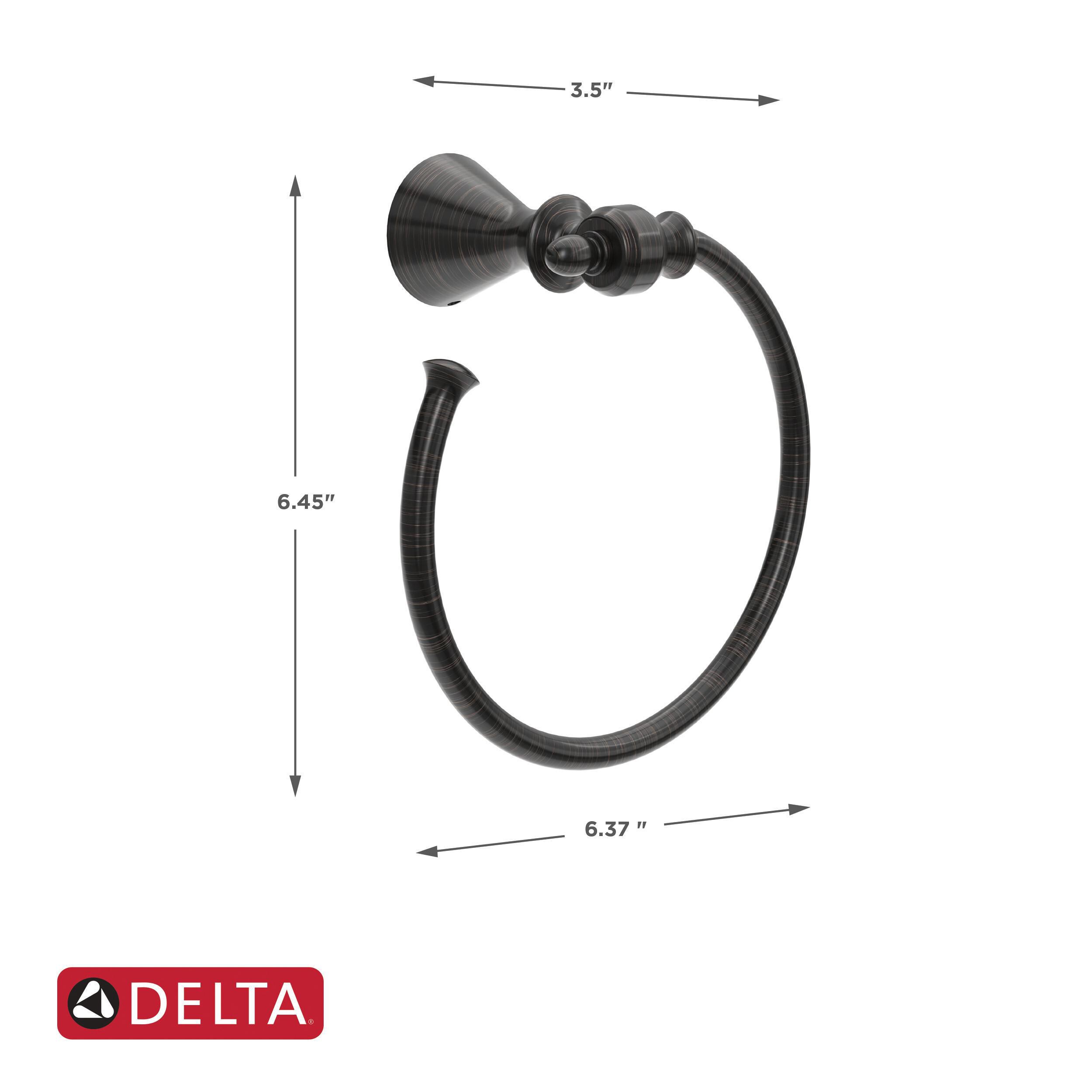 Delta Vessona Venetian Bronze Wall Mount Single Towel Ring in the Towel ...