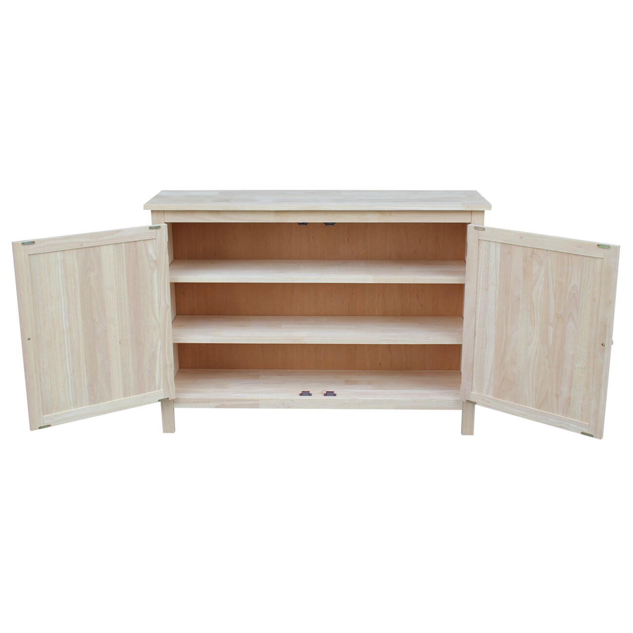Light Brown Coastal Adjustable Shelving Buffet Sideboard