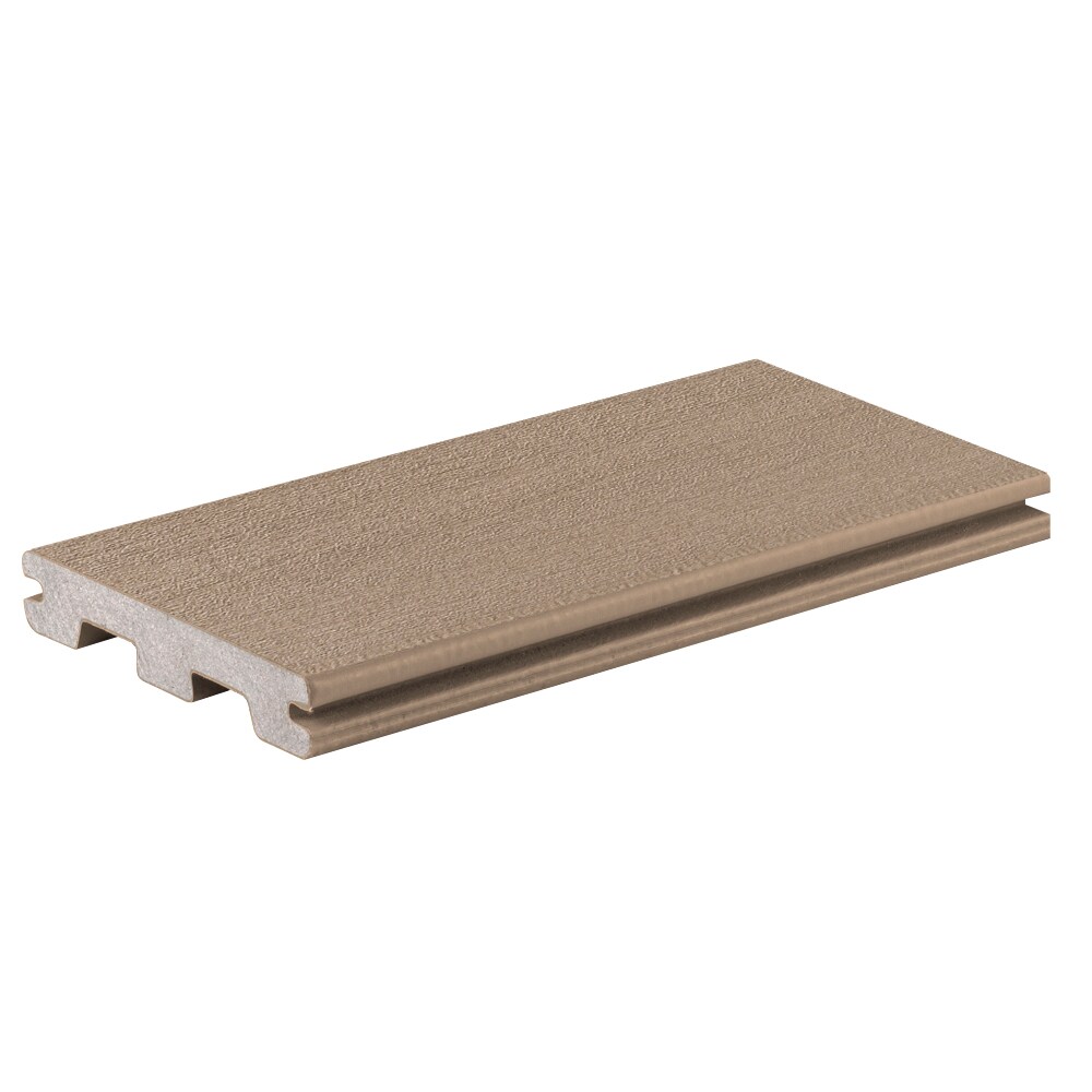 TimberTech TCGV5420SB Terrain 1-in x 6-in x 20-ft Sandy Birch Grooved Composite Deck board