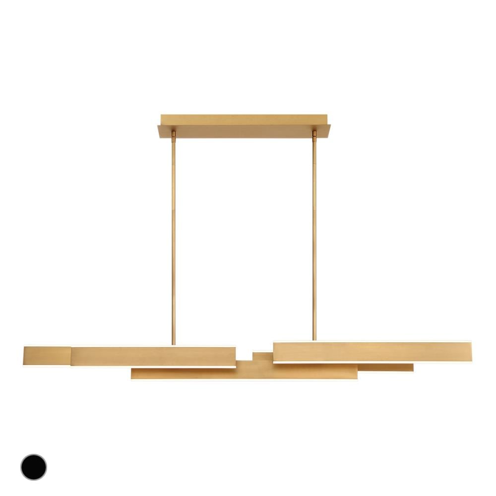 Eurofase 37065-027 Cameno 1 -Light Gold Modern/contemporary Integrated LED For Use in Dining Rooms, Foyers, Kitchens, Living Rooms Chandelier