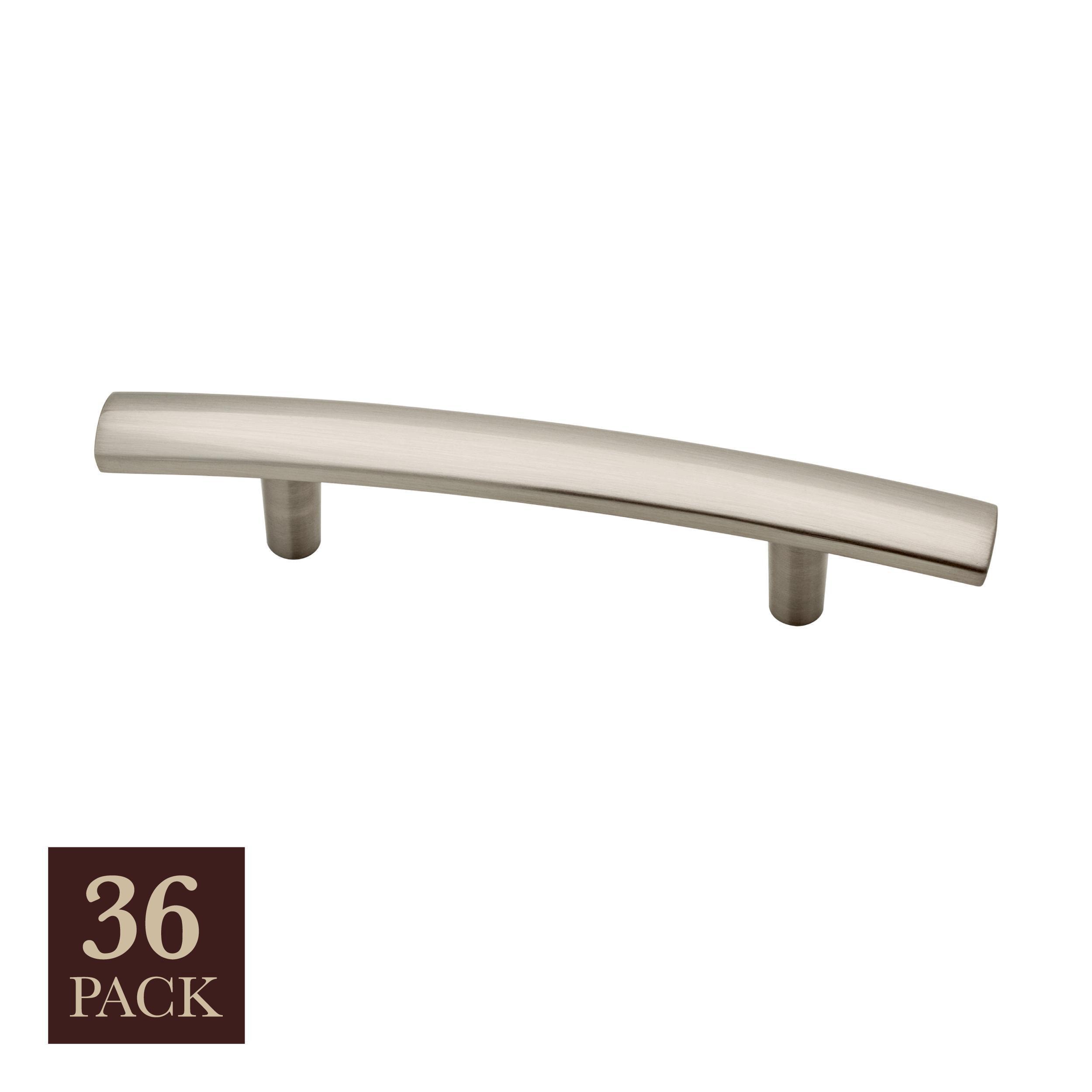 allen + roth P24425W-SN-K3 Amelia 3-in , 76mm Center to Center Satin Nickel Arch Handle 36 -Pack