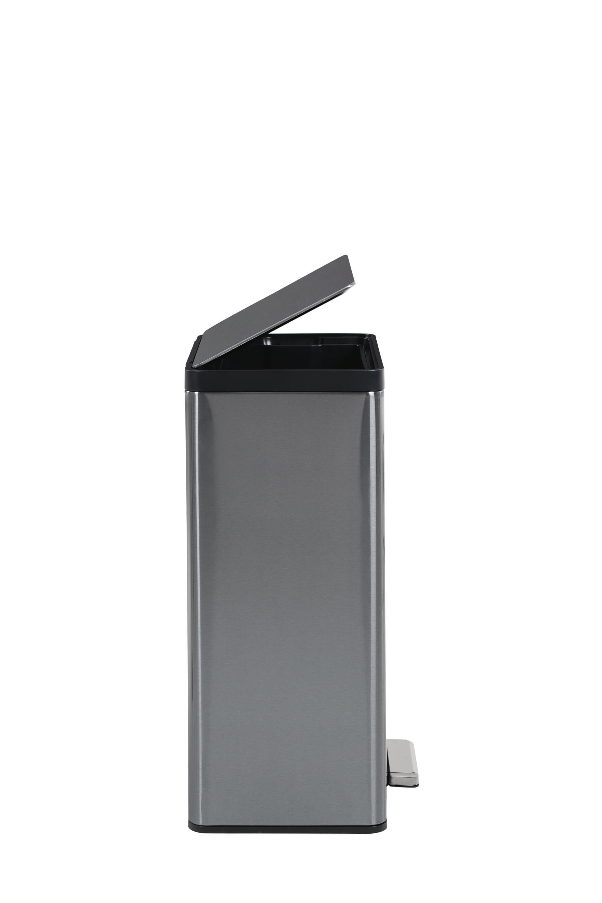 Charcoal Stainless Steel 12 Gallon Pedal Trash Can