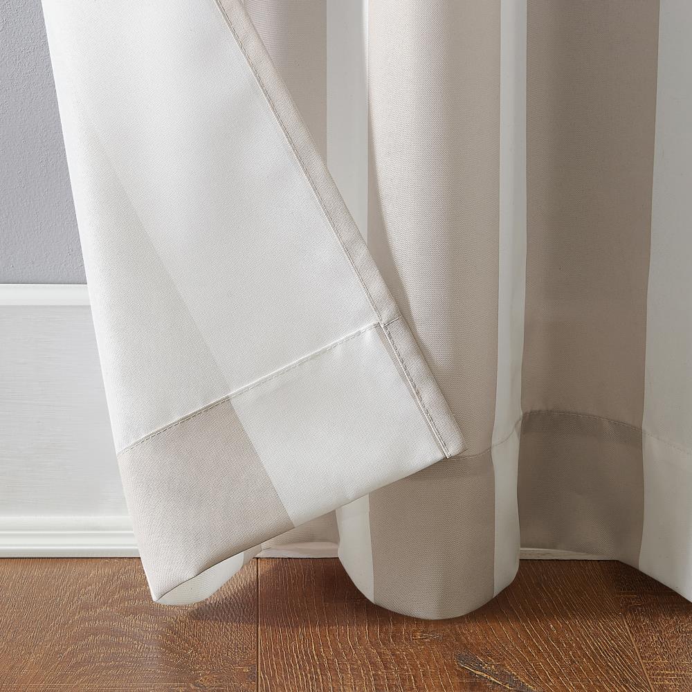 Khaki Polyester Blackout Grommet Curtain Panel