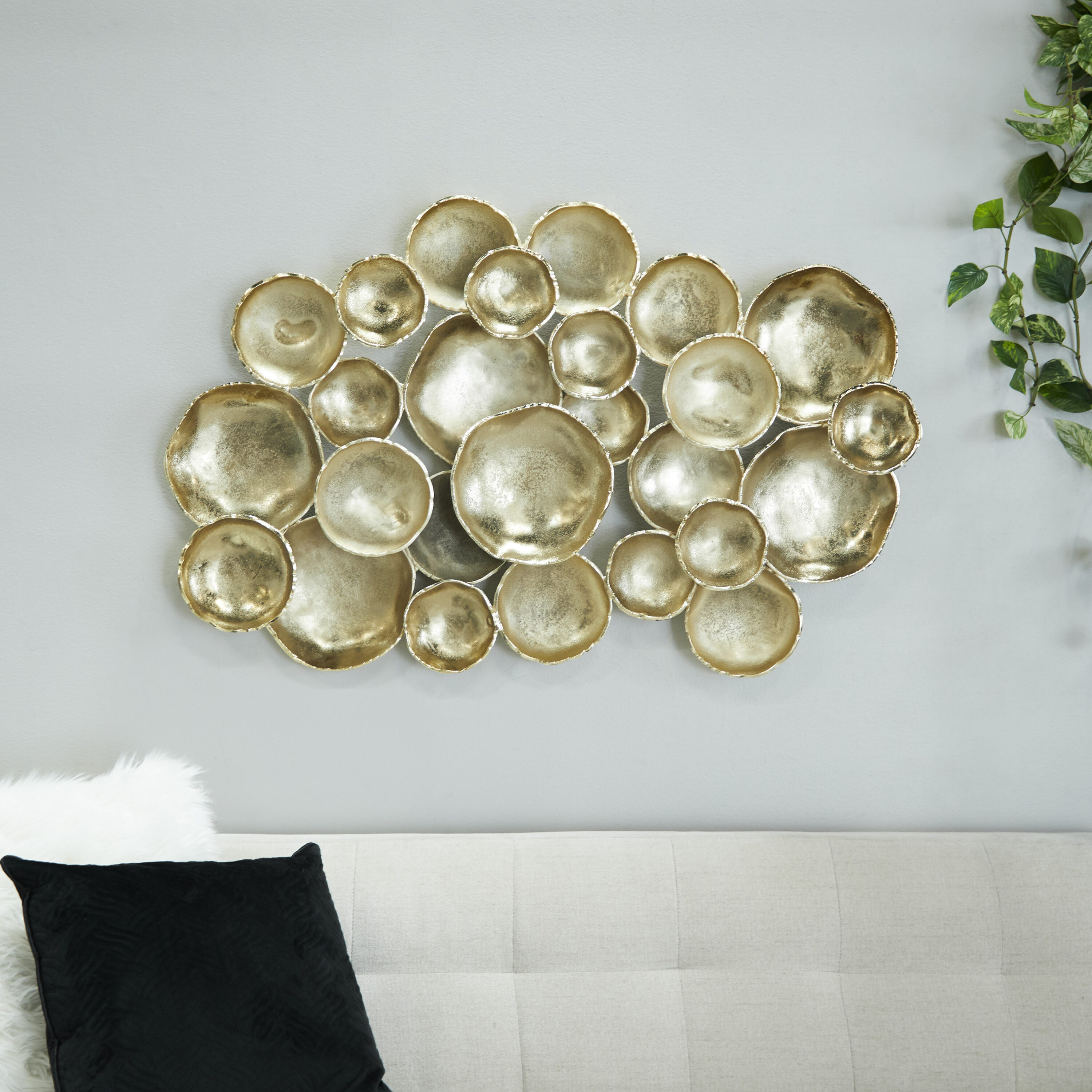 Grayson Lane 94930 43-Inches W x 29-Inches H Aluminum Plate with Uneven Edges Abstract Wall sculpture