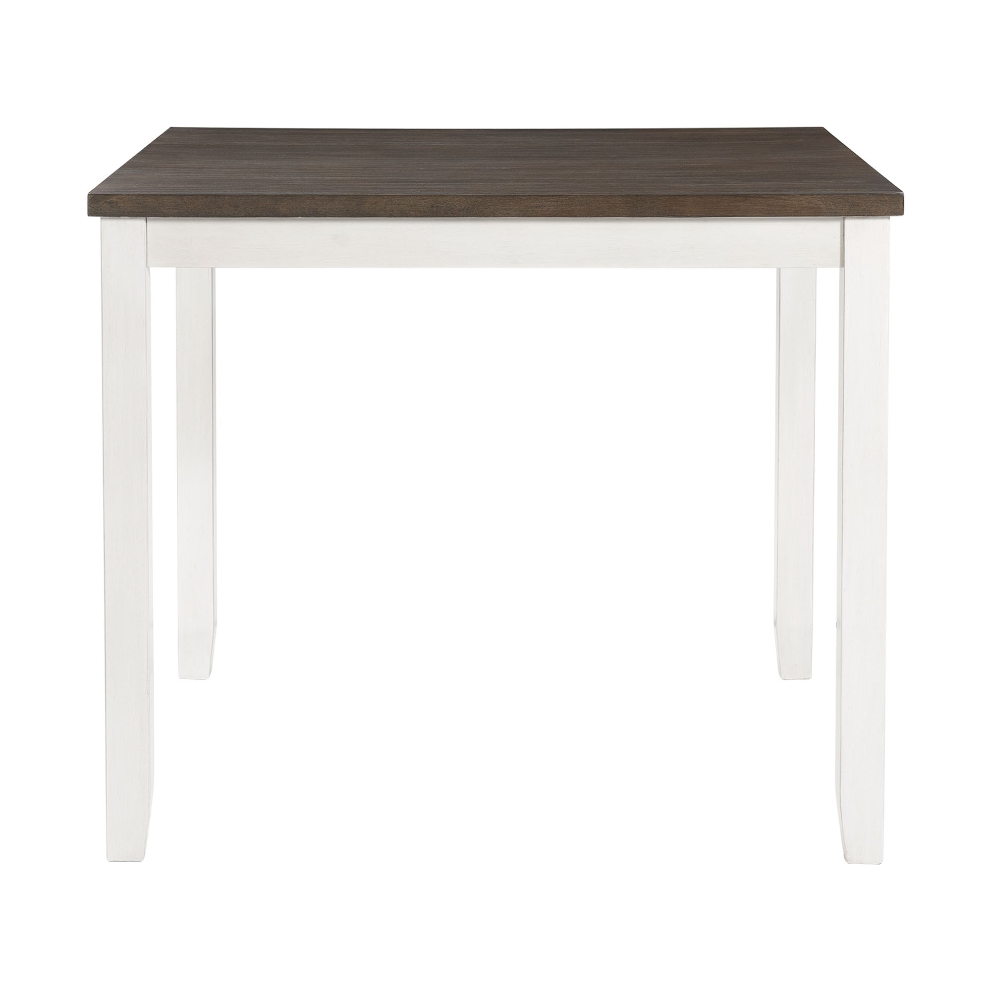 Rustic Brown and White Counter Height Dining Set with Bench