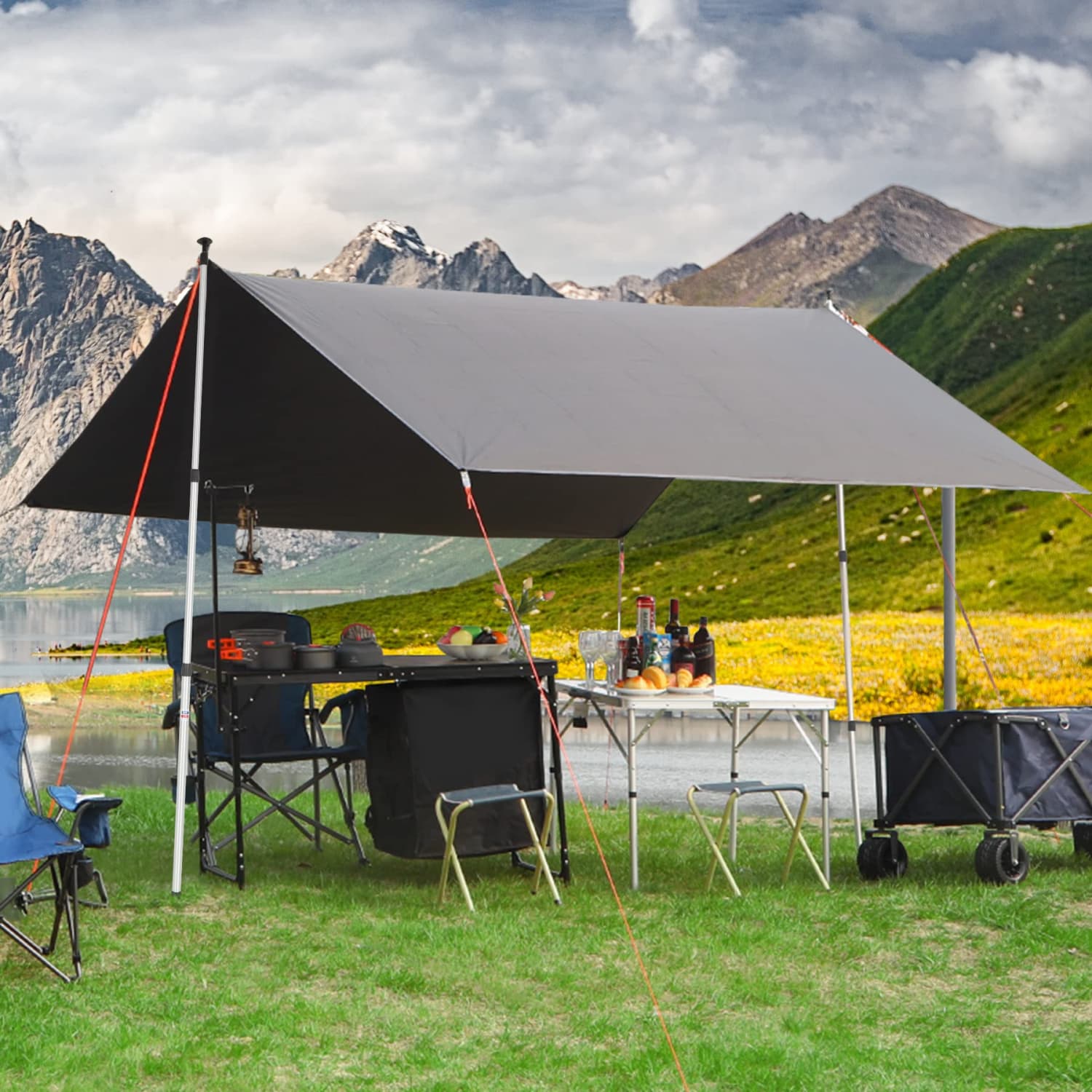 4 person marmot tent Halo Burst Person Tent Farbe:PenCott WildWood Quick Release Roof Top