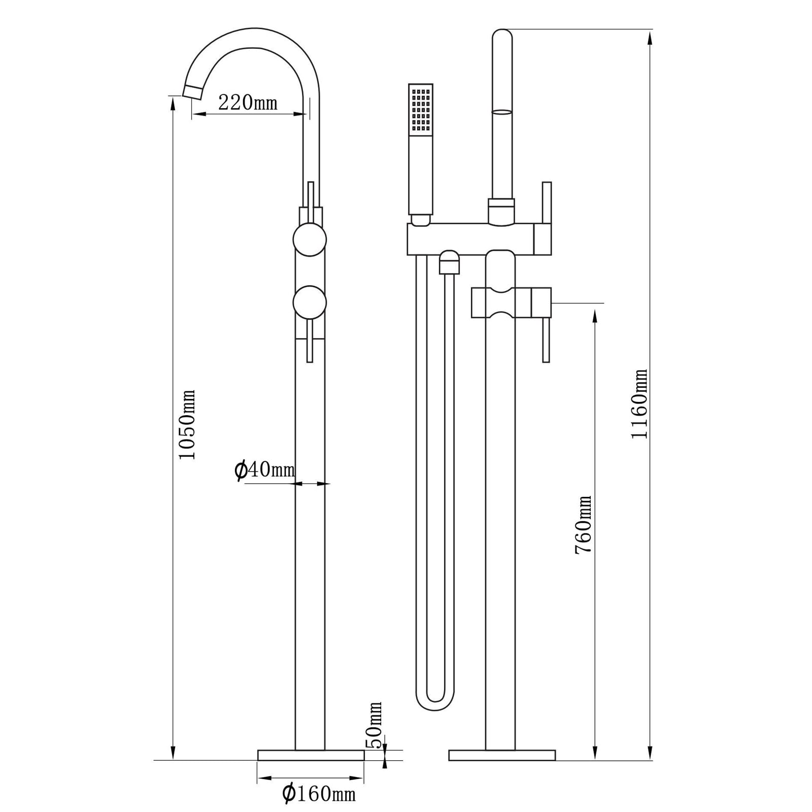 Flynama W108363585-E Roman-Tub-Faucets - View #5