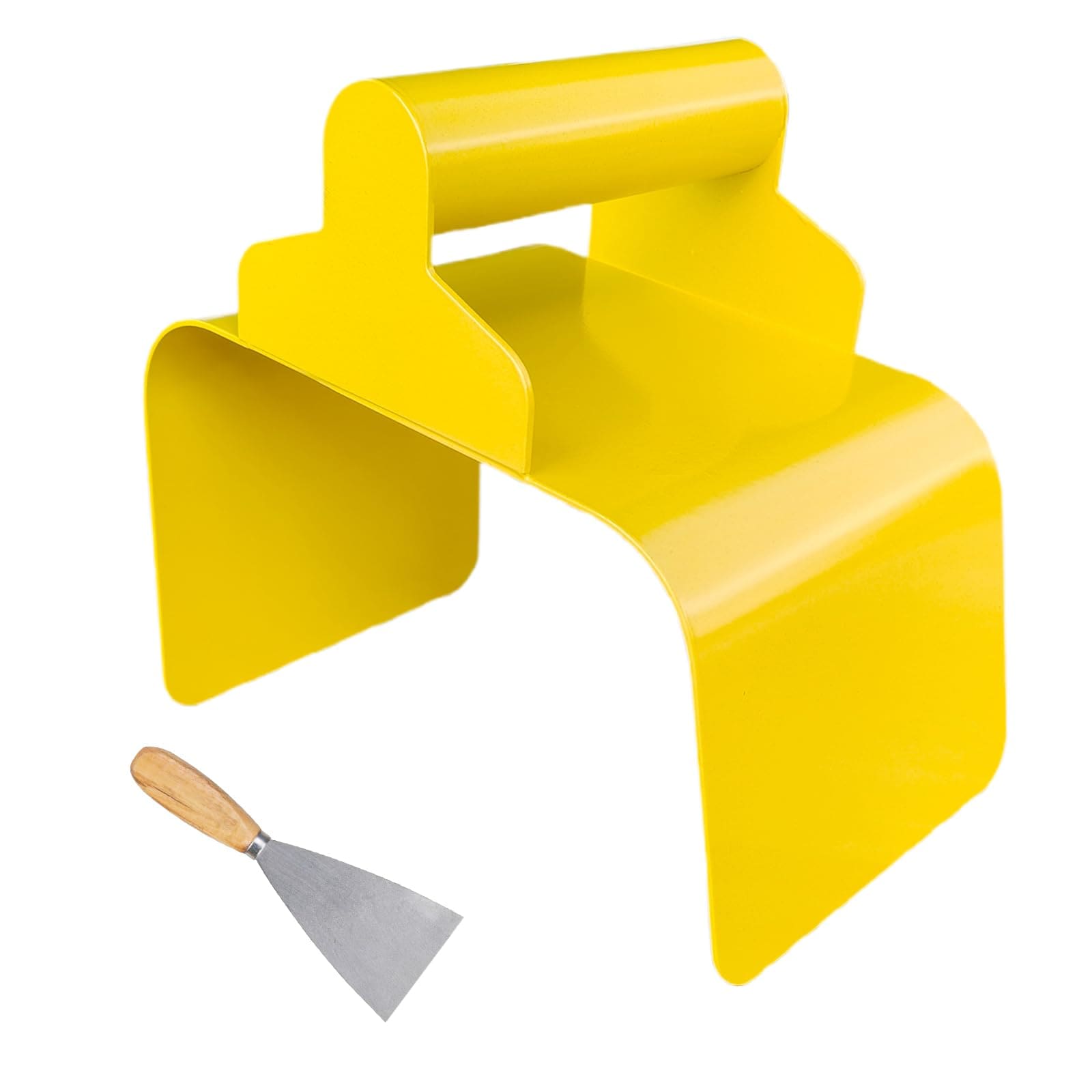 KHKFY KHKFY Concrete Curb Trowel Set Stainless Steel Garden Edging Tool with Bevel Edge Ergonomic Handle Putty Knife for Landscape Borders