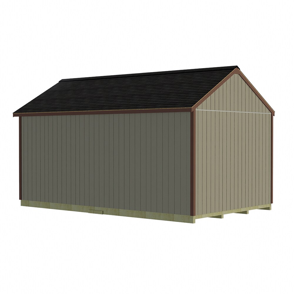 Best Barns 12-ft x 24-ft Wood Single Car Garage Building in the Garage ...