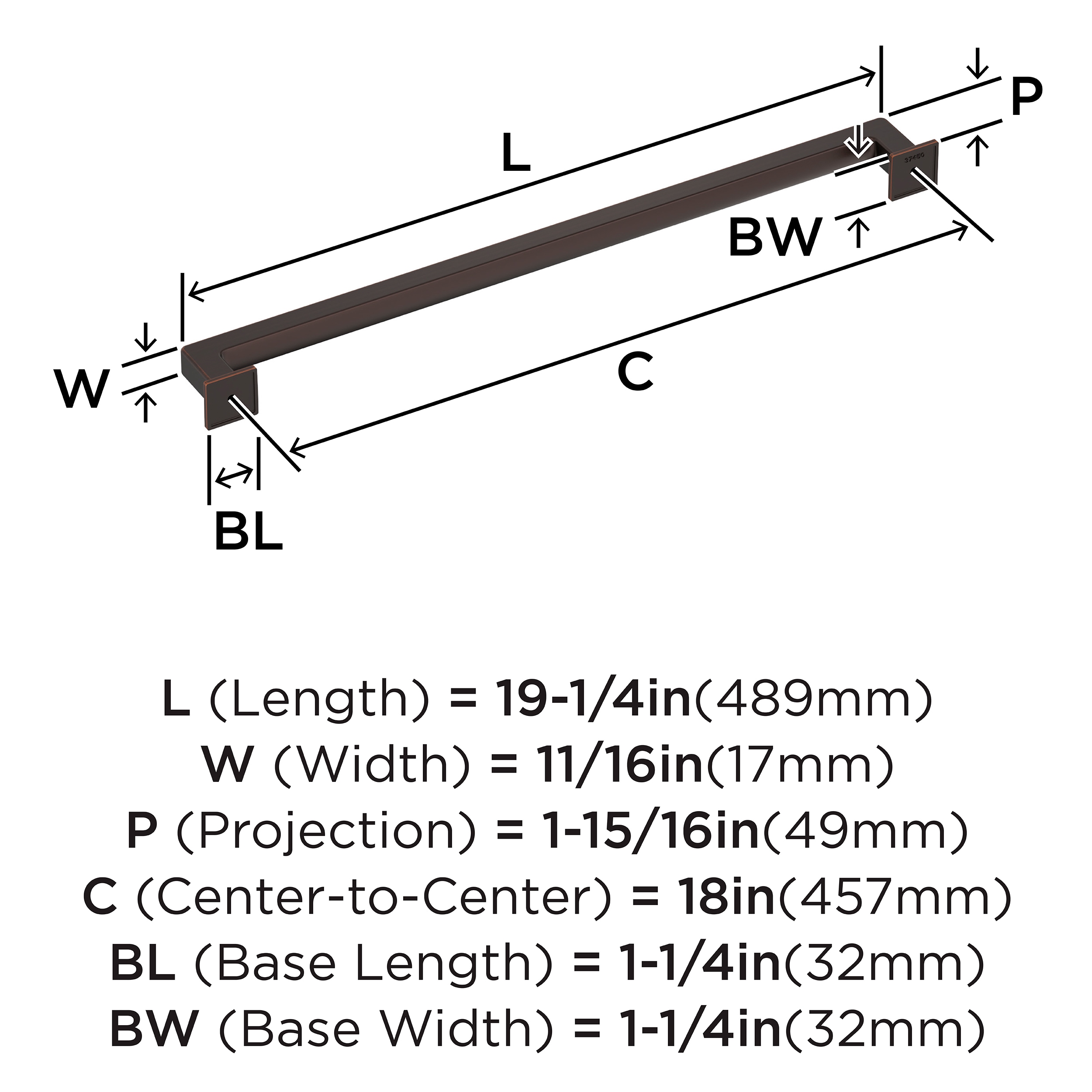 Amerock BP37450ORB Cabinet-Pulls - View #4