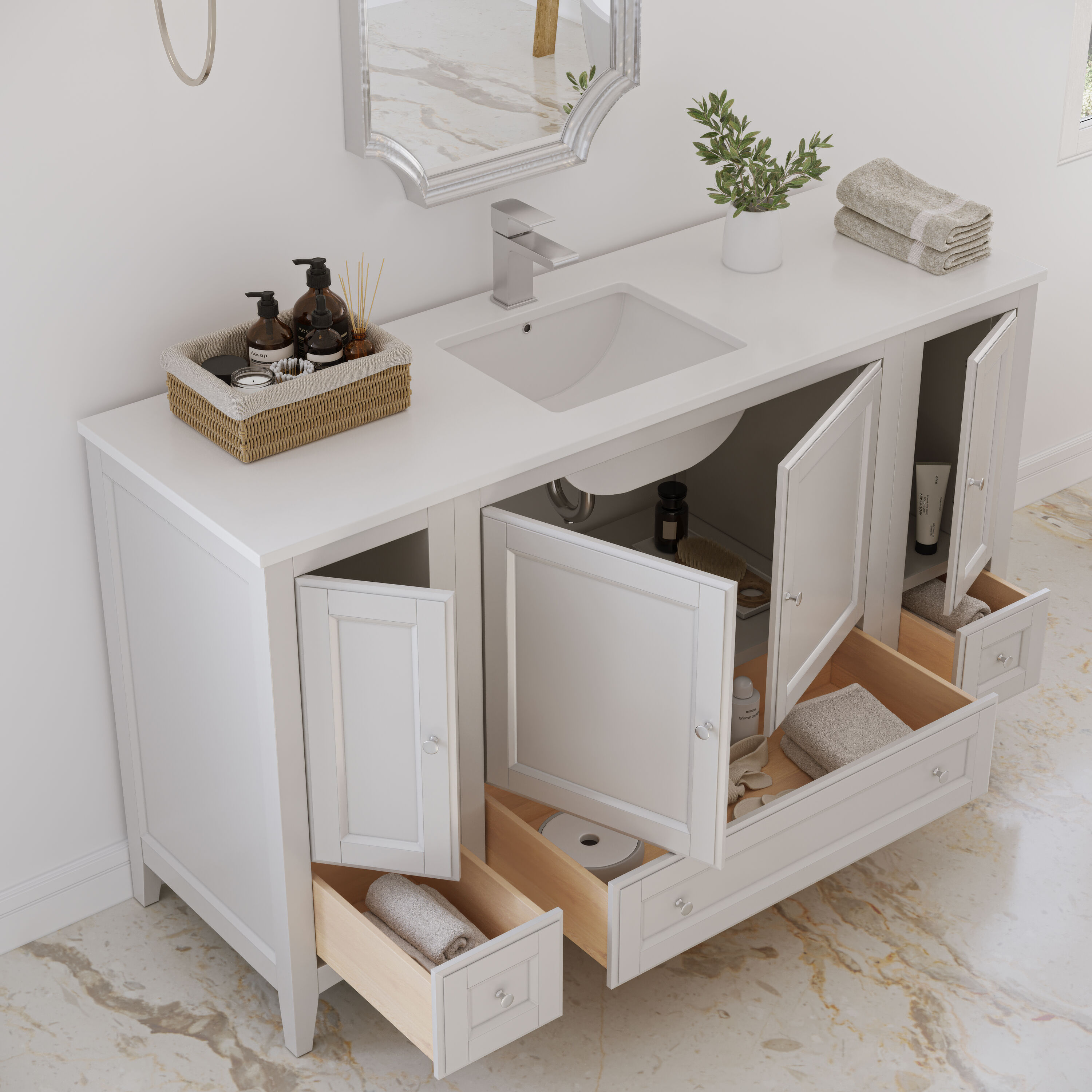 Fresca FCB20-123612AW-CWH-U Bath-Vanity-Combo - View #3