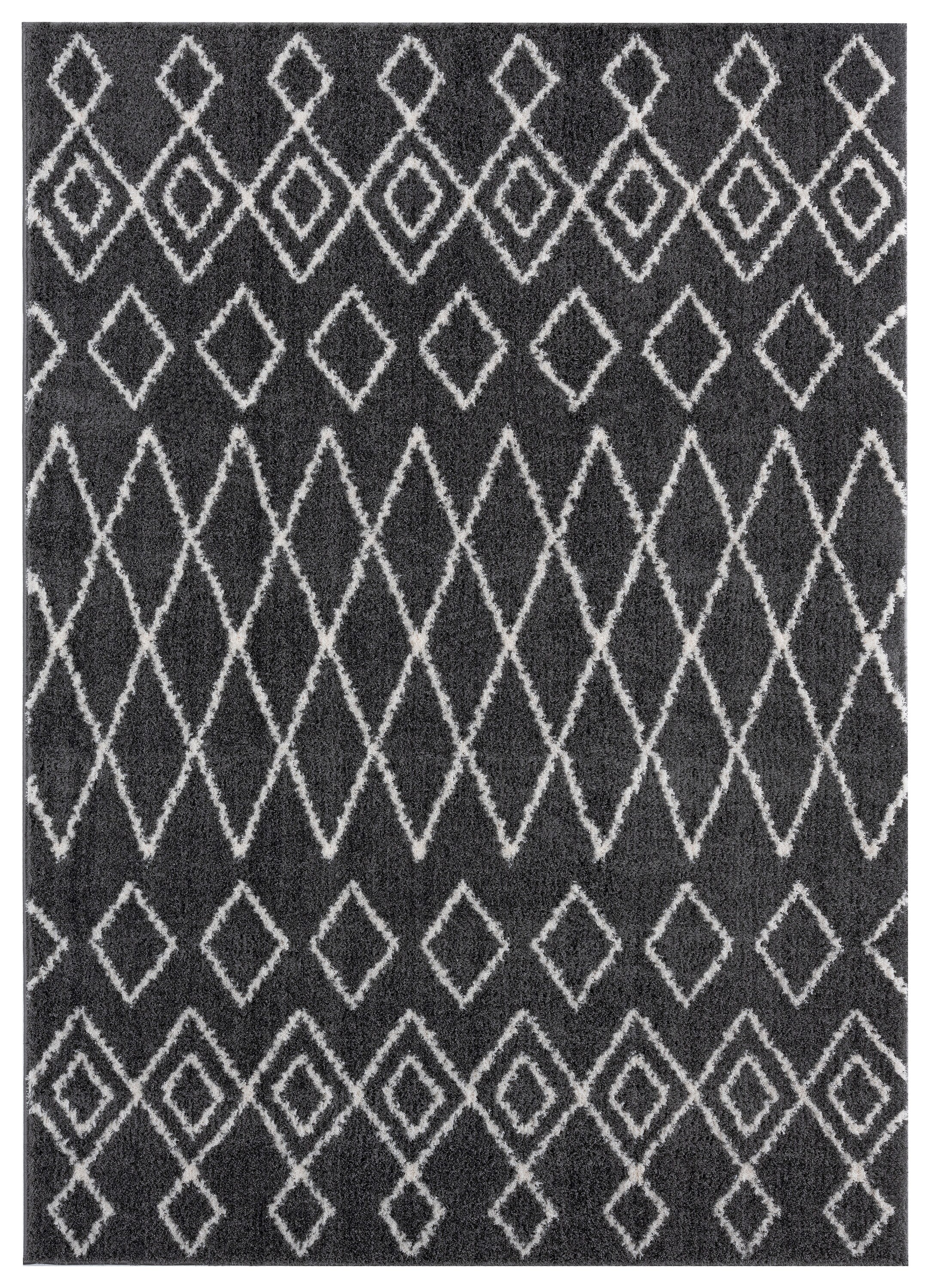 United Weavers Of America 1840 20177 359 Tranquility 3 x 5 (ft) Polyester Smoke Rectangular Indoor Geometric Area rug