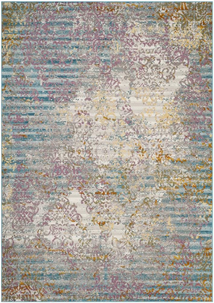 Safavieh ARA128C-5 Aria Chirate 5 x 8 (ft) Loomed Polypropylene Cream/Multi Rectangular Indoor Distressed/Overdyed Vintage Area rug