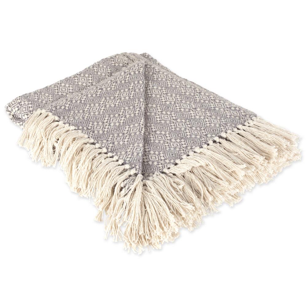 DII CAMZ10378 Gray 50-in x 60-in Cotton Throw