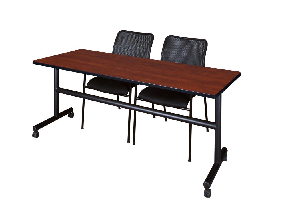 Regency MKFT7230CH75BK Training Red 4-Person Training Table (72-in W x 29-in H)