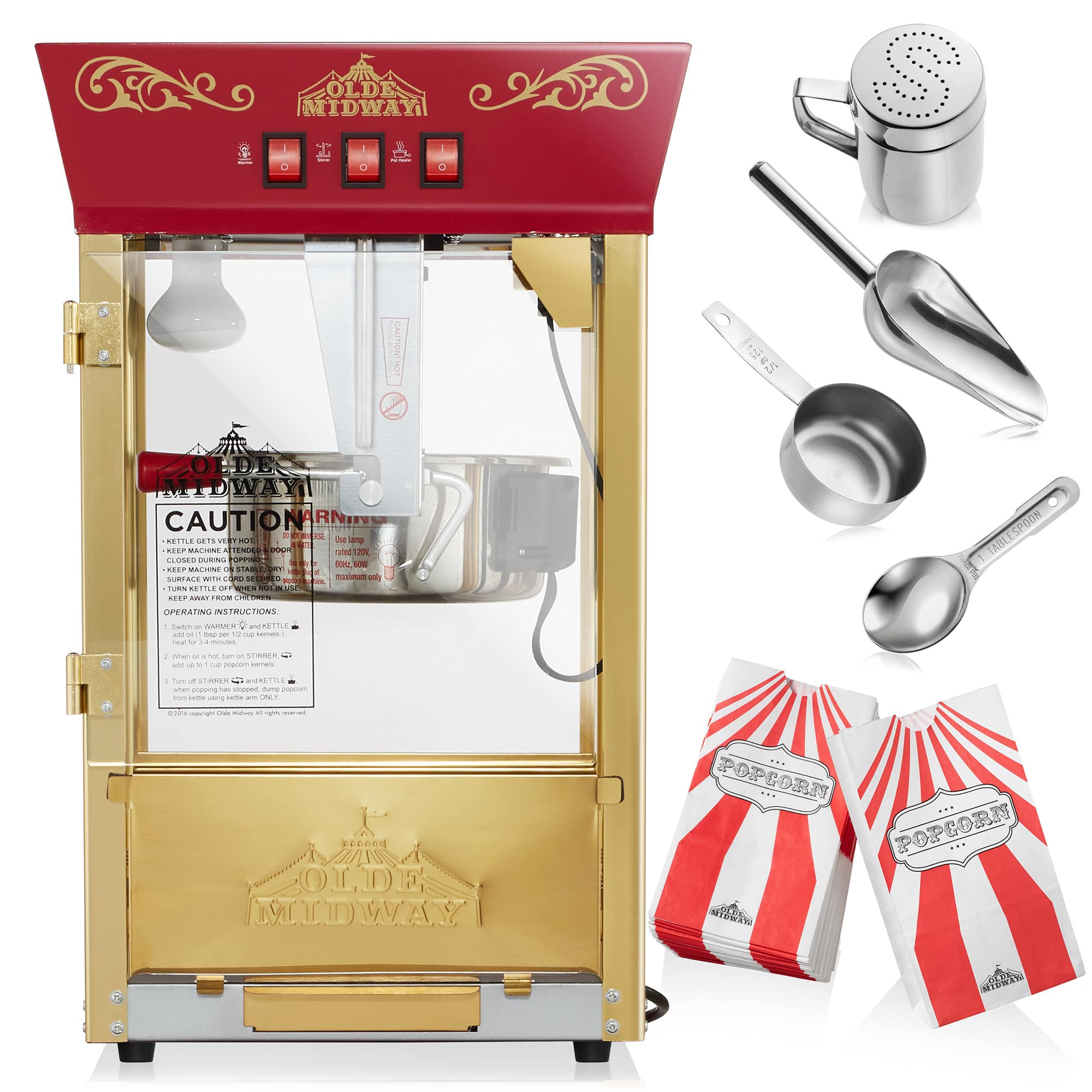 Olde Midway CON-POP-8930-RED Popcorn-Makers - View #3